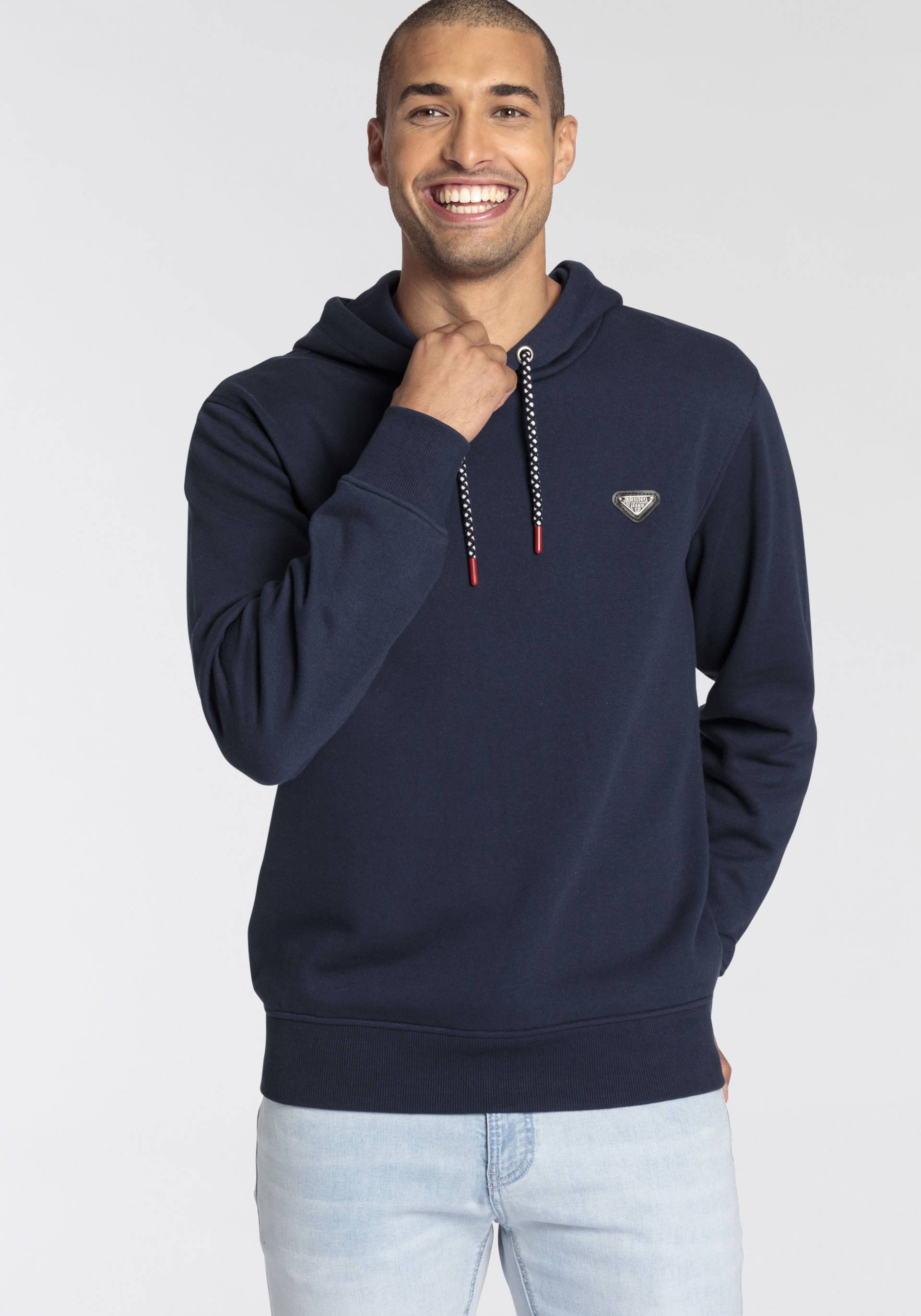 Bruno Banani Kapuzensweatshirt, mit mehrfarbigen Kordeln von Bruno Banani