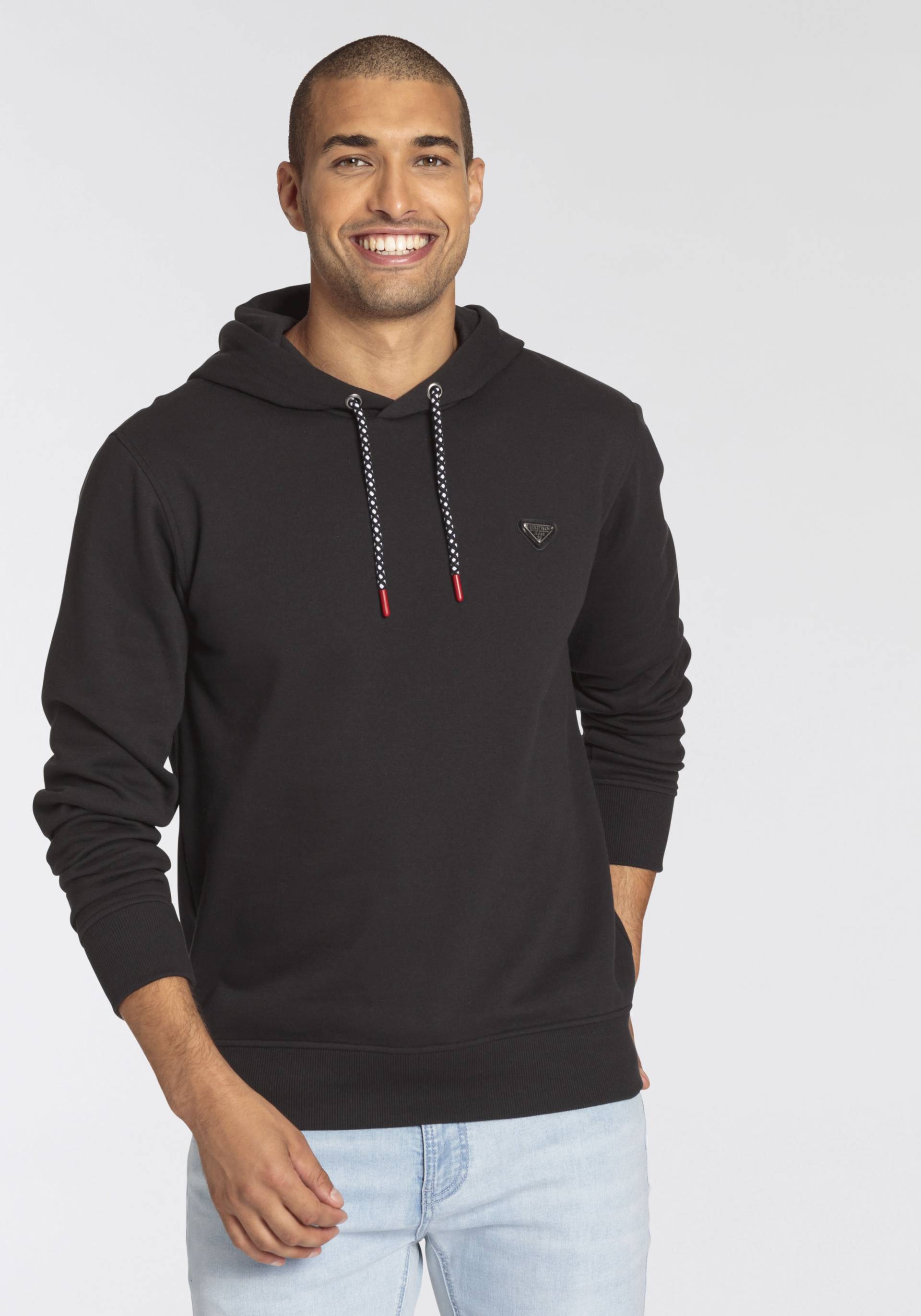 Bruno Banani Kapuzensweatshirt, schmale Passform, mit Logodruck, aus Baumwollmischung von Bruno Banani