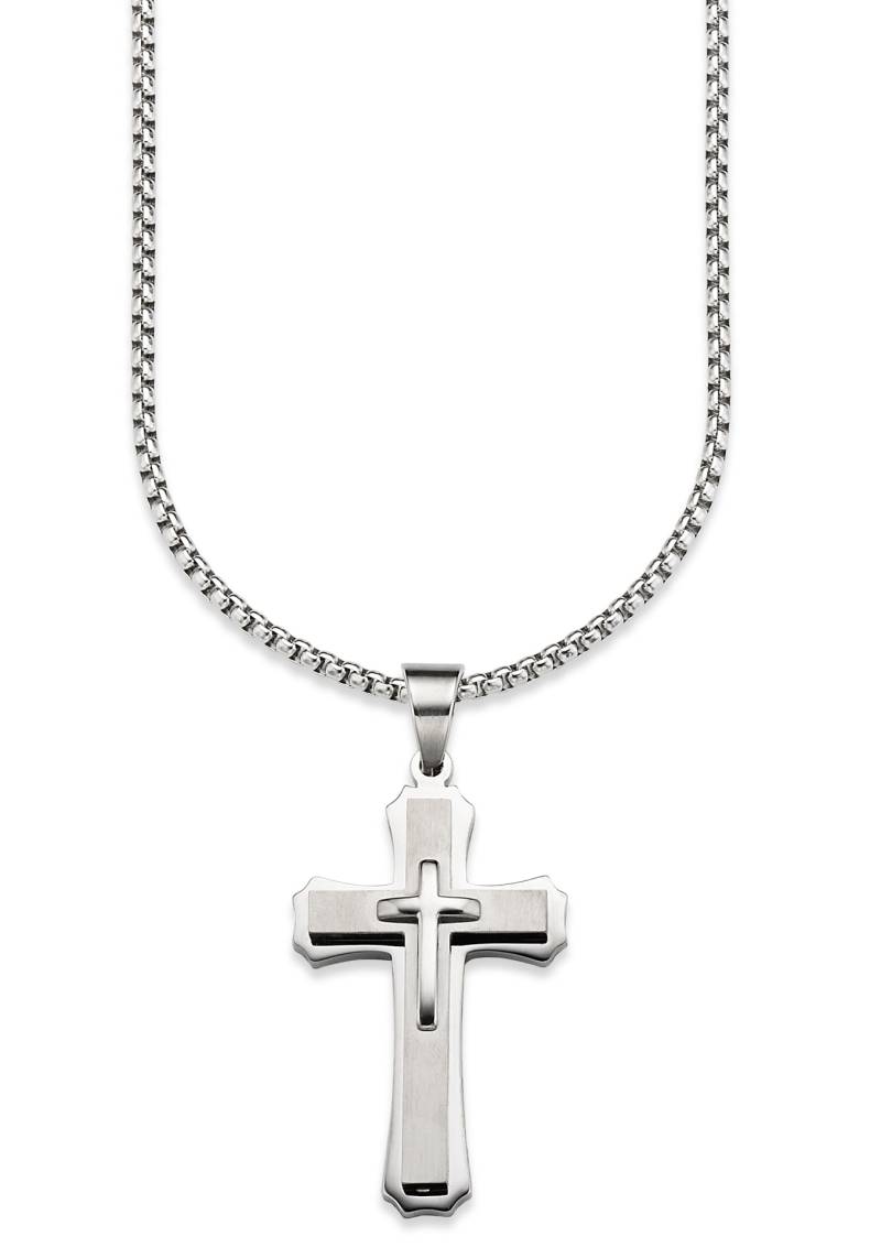 Bruno Banani Kette mit Anhänger »Schmuck Geschenk, Halskette Kreuz, Venezianerkette« von Bruno Banani