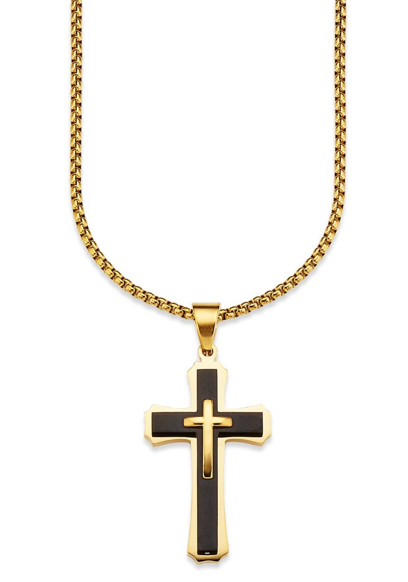 Bruno Banani Kette mit Anhänger »Schmuck Geschenk Halskette Kreuz Venezianerkette« von Bruno Banani