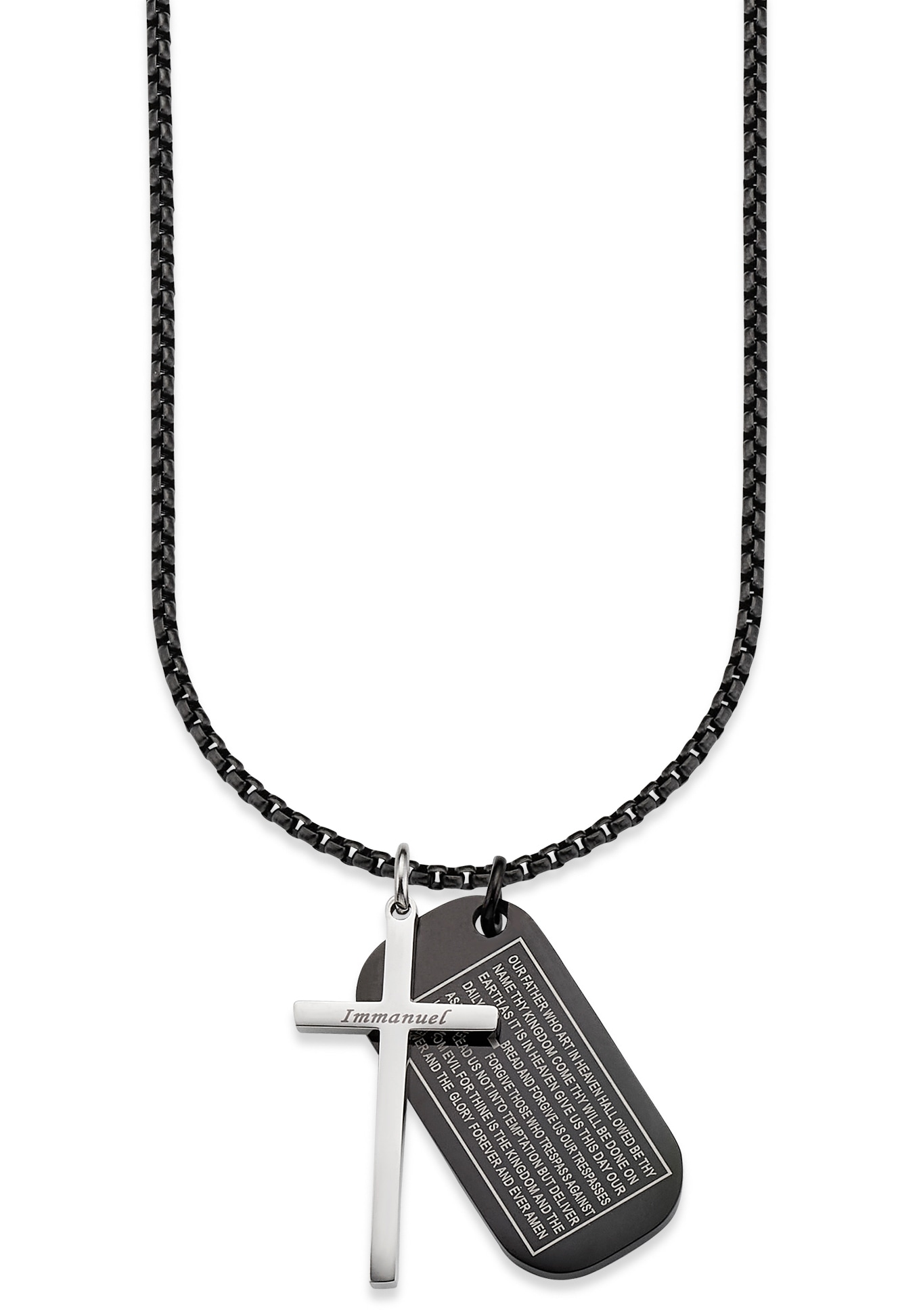 Bruno Banani Kette mit Anhänger »Schmuck Geschenk, Halskette Kreuz Vater Unser Venezianerkette« Bruno Banani Kette mit Anhänger »Schmuck Geschenk, Halskette Kreuz Vater Unser Venezianerkette« von Bruno Banani