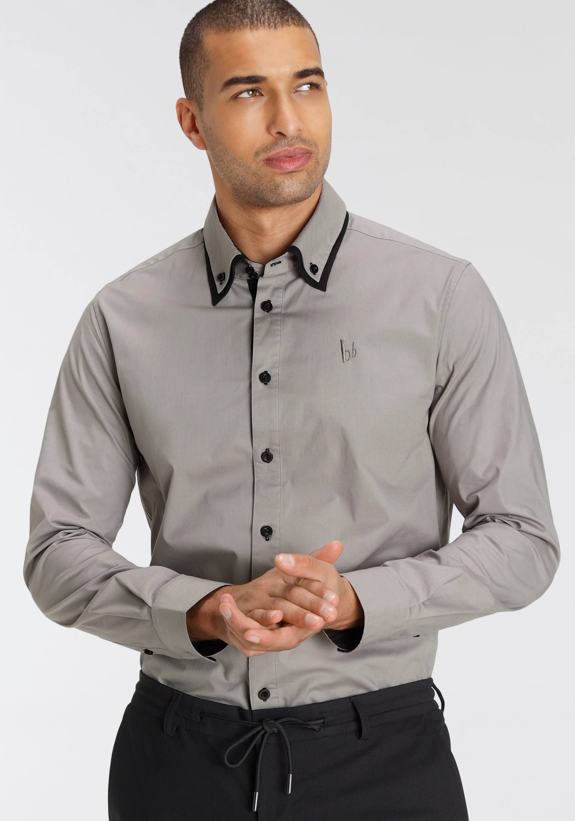 Bruno Banani Langarmhemd »Bruno Banani Button Down Kragen« Bruno Banani Langarmhemd »Bruno Banani Button Down Kragen« von Bruno Banani