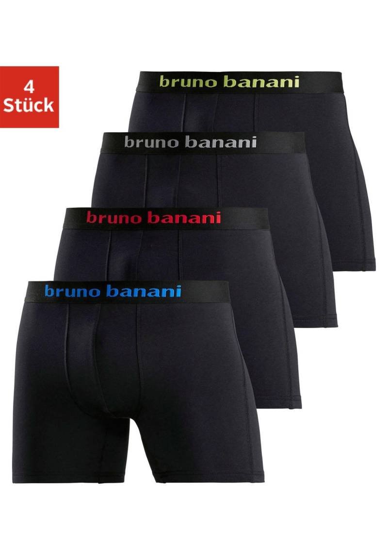 Bruno Banani Boxer »Boxershorts für Herren«, (Packung, 4 St.), mit längerem Bein und auffälligen Logobund von Bruno Banani