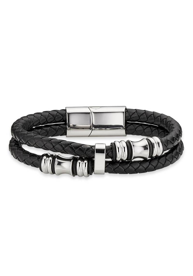 Bruno Banani Lederarmband »Schmuck Geschenk, Armkette Axt Lederband breit Silberfarben« von Bruno Banani