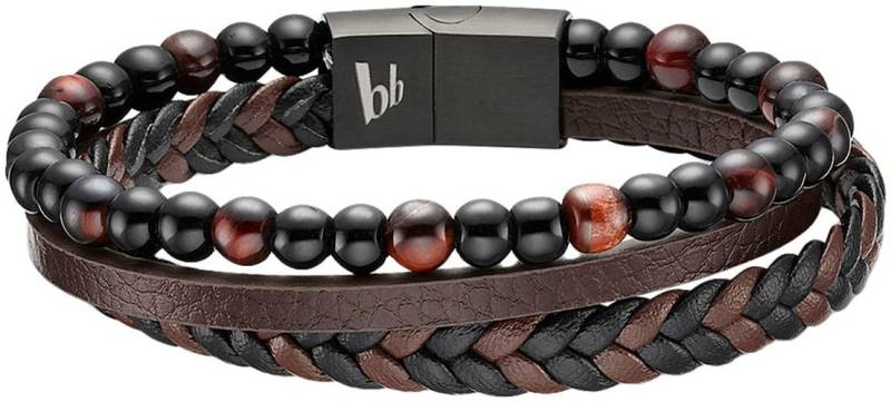 Bruno Banani Lederarmband »Schmuck Geschenk Armband, B4096B/20/00/21«, mit Tigerauge (synth.) von Bruno Banani