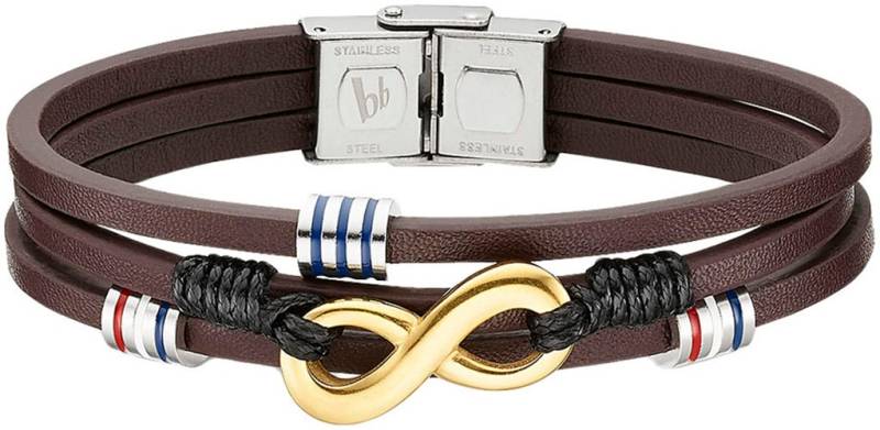 Bruno Banani Lederarmband »Schmuck Geschenk Armband Infinity-Unendlichkeit, B4094B/20/00/1-21« von Bruno Banani