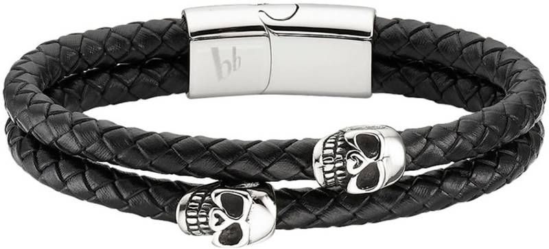 Bruno Banani Lederarmband »Schmuck Geschenk Armband Totenkopf, B4097B/20/00/21« von Bruno Banani