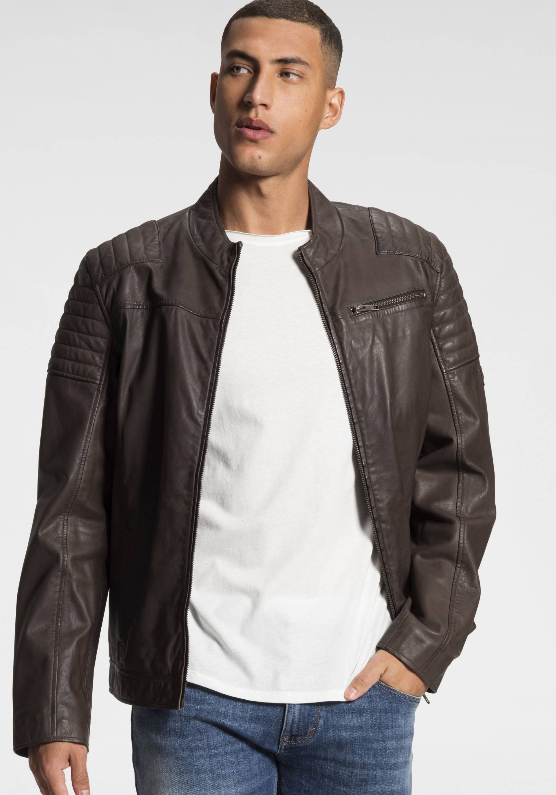 Bruno Banani Lederjacke »Rocha« von Bruno Banani