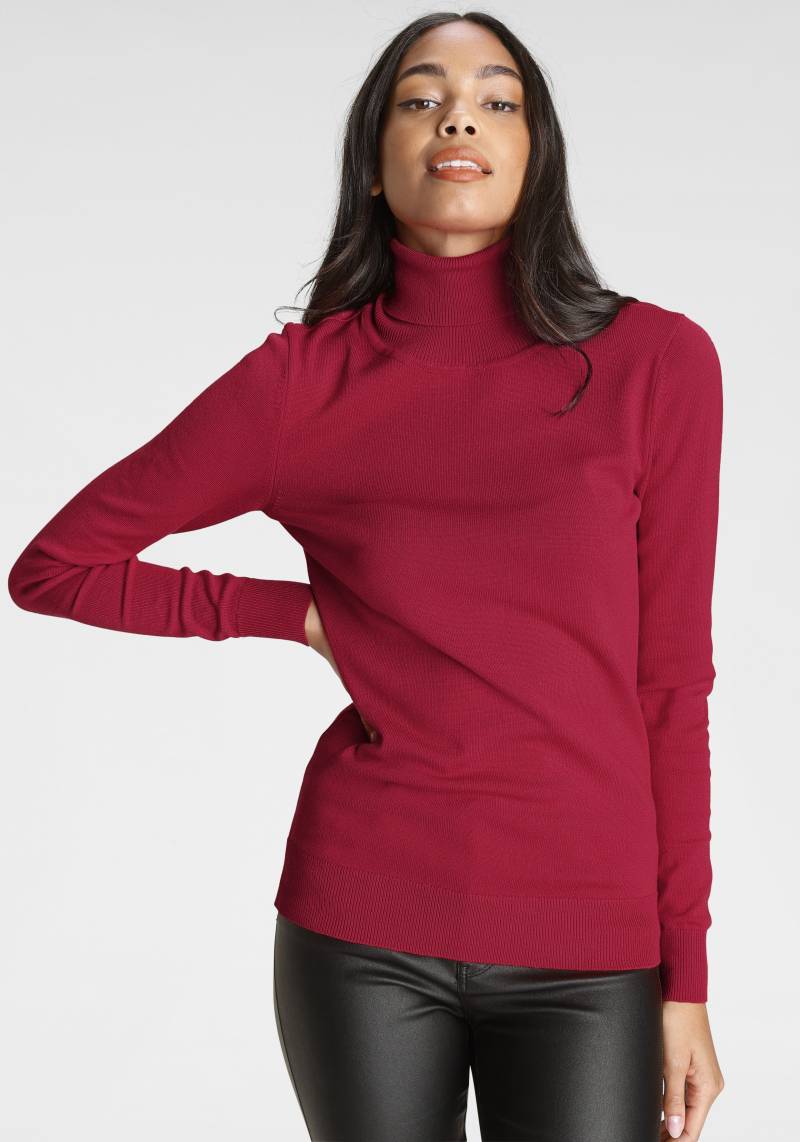 Bruno Banani Rollkragenpullover, mit Metalllogo von Bruno Banani