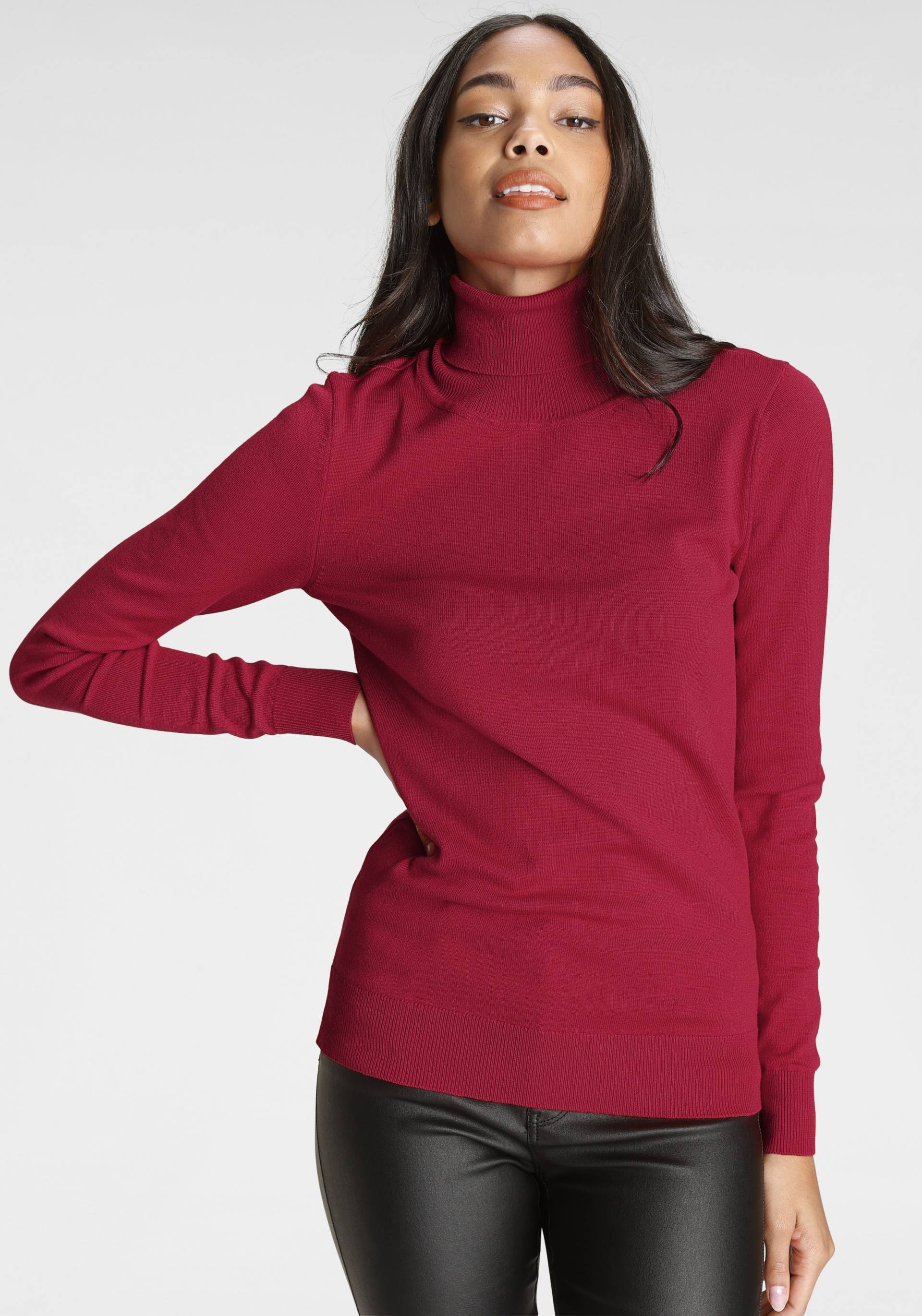 Bruno Banani Rollkragenpullover, mit Metalllogo Bruno Banani Rollkragenpullover, mit Metalllogo von Bruno Banani
