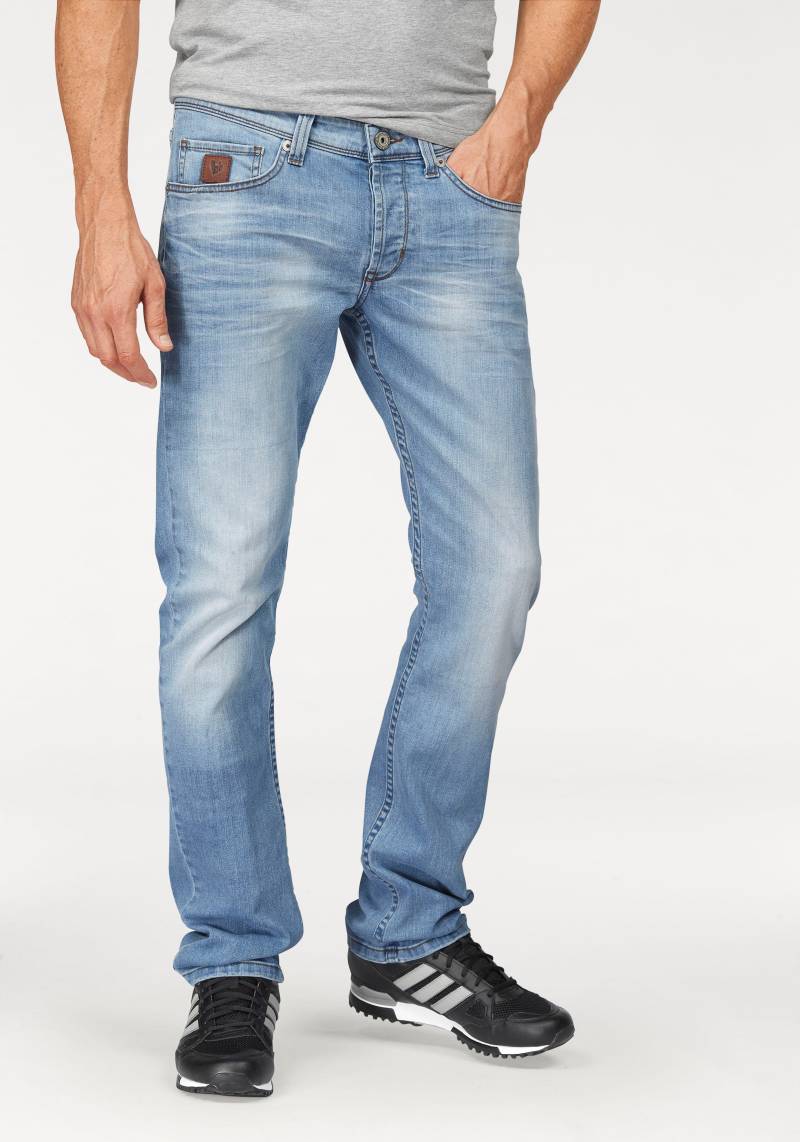 Bruno Banani Slim-fit-Jeans »Jimmy (Stretch)«, schmale Beinform, niedrige Leibhöhe, mit Button-Fly von Bruno Banani