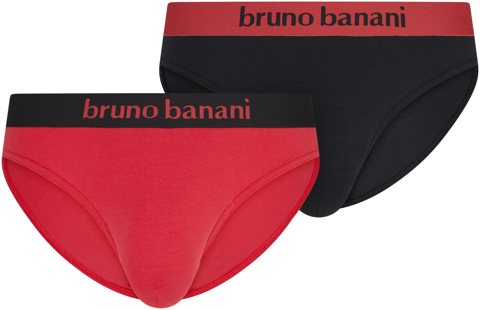 Bruno Banani Slip »Flowing«, (2er Pack), mit Logobund von Bruno Banani