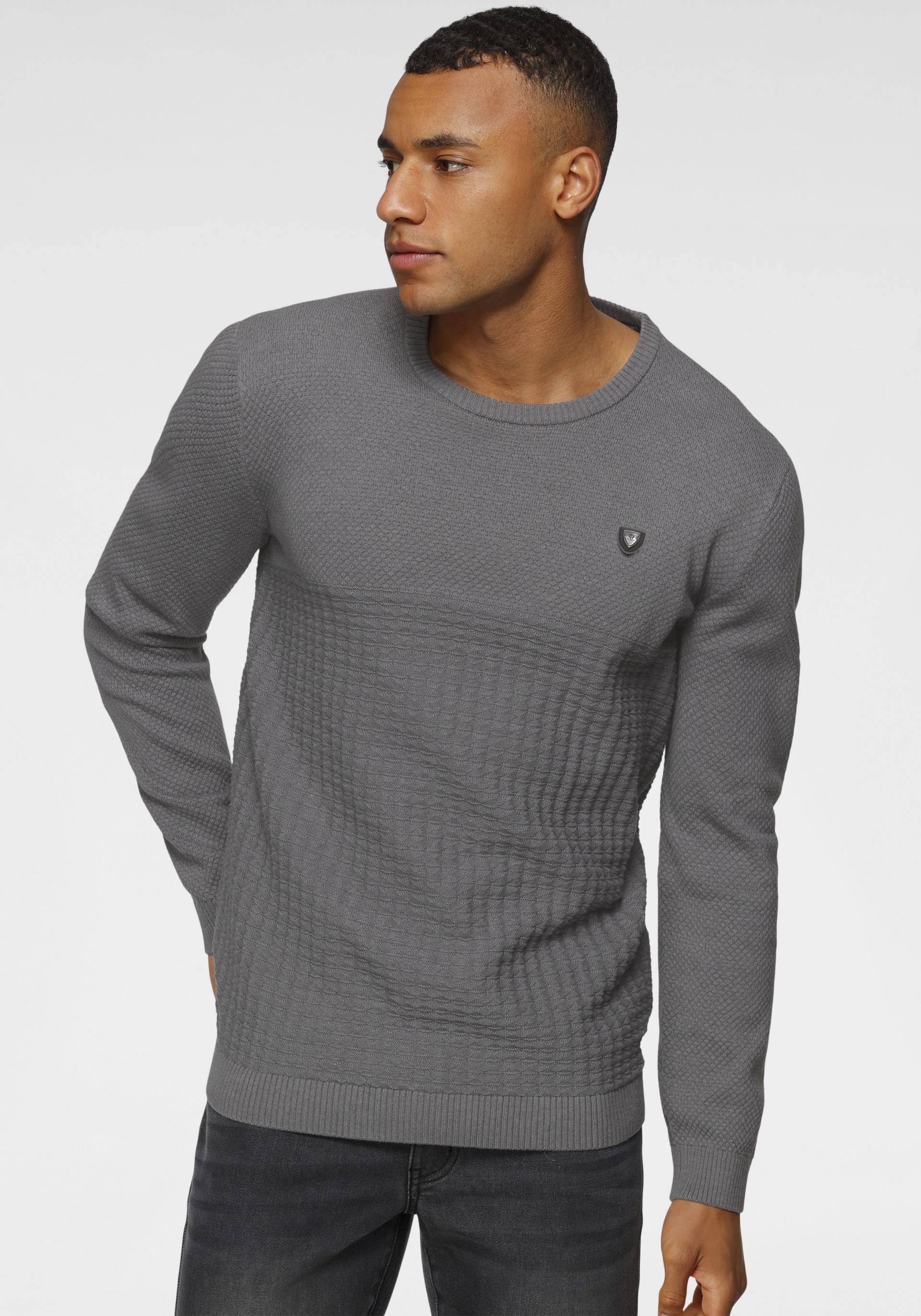 Bruno Banani Strickpullover, mit modischer Struktur Bruno Banani Strickpullover, mit modischer Struktur von Bruno Banani