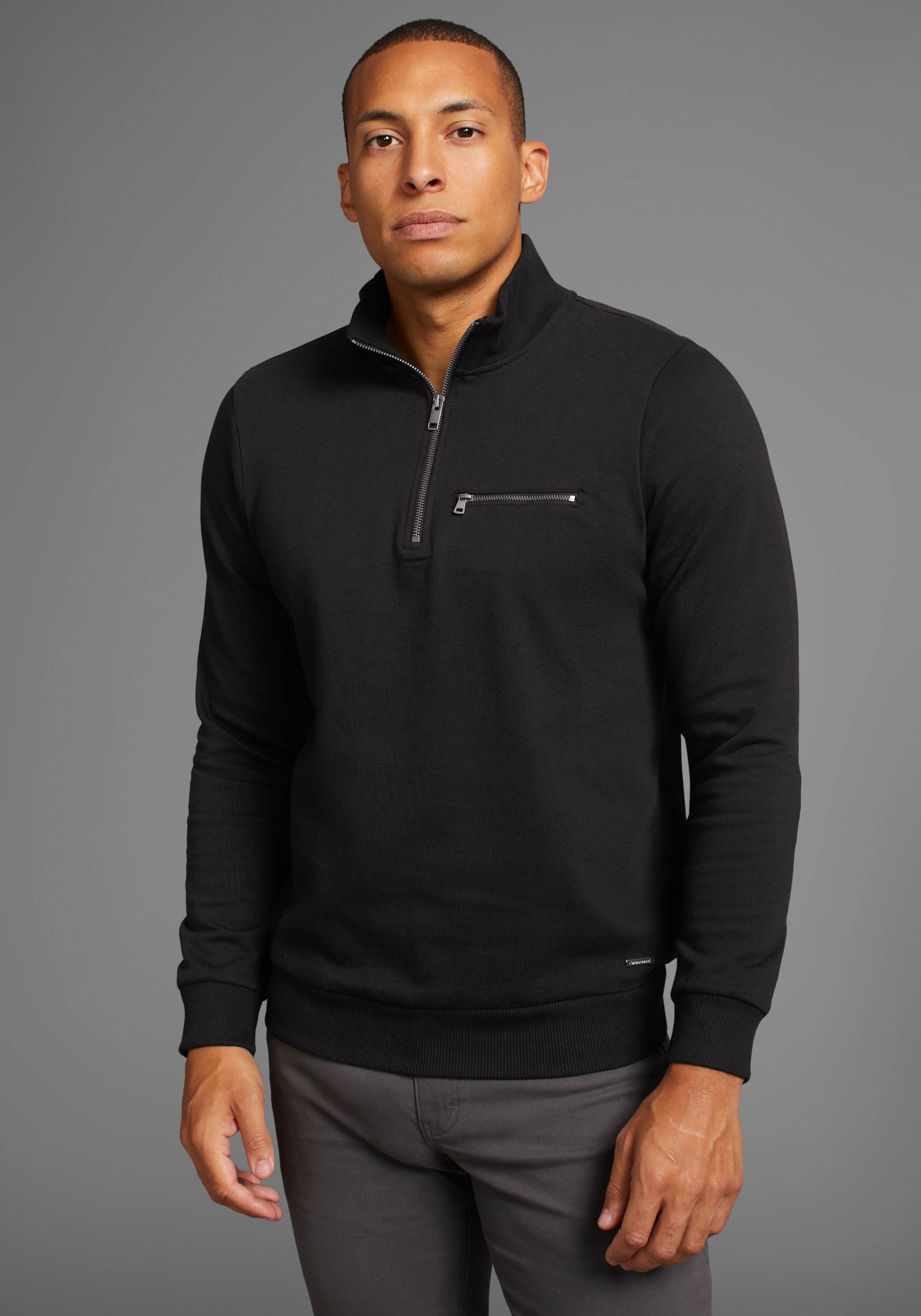 Bruno Banani Sweatshirt, mit Troyer Kragen - NEUE KOLLEKTION von Bruno Banani