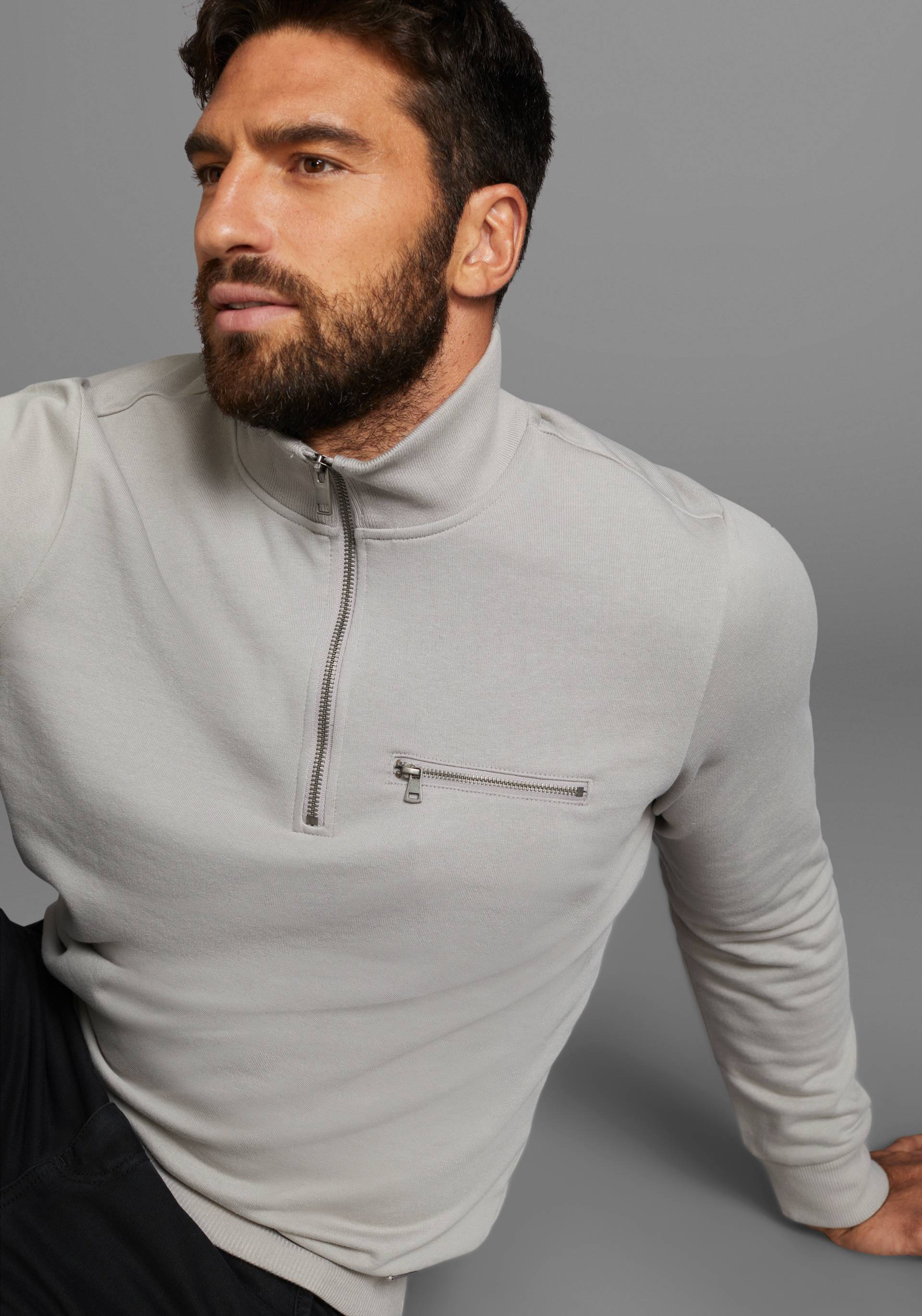 Bruno Banani Sweatshirt, mit Troyer Kragen - NEUE KOLLEKTION von Bruno Banani