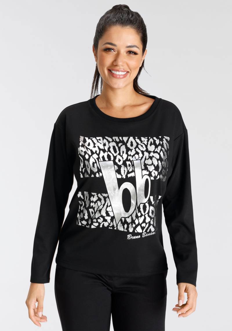 Bruno Banani Sweatshirt, silberfarbener Leo-Print NEUE KOLLEKTION von Bruno Banani