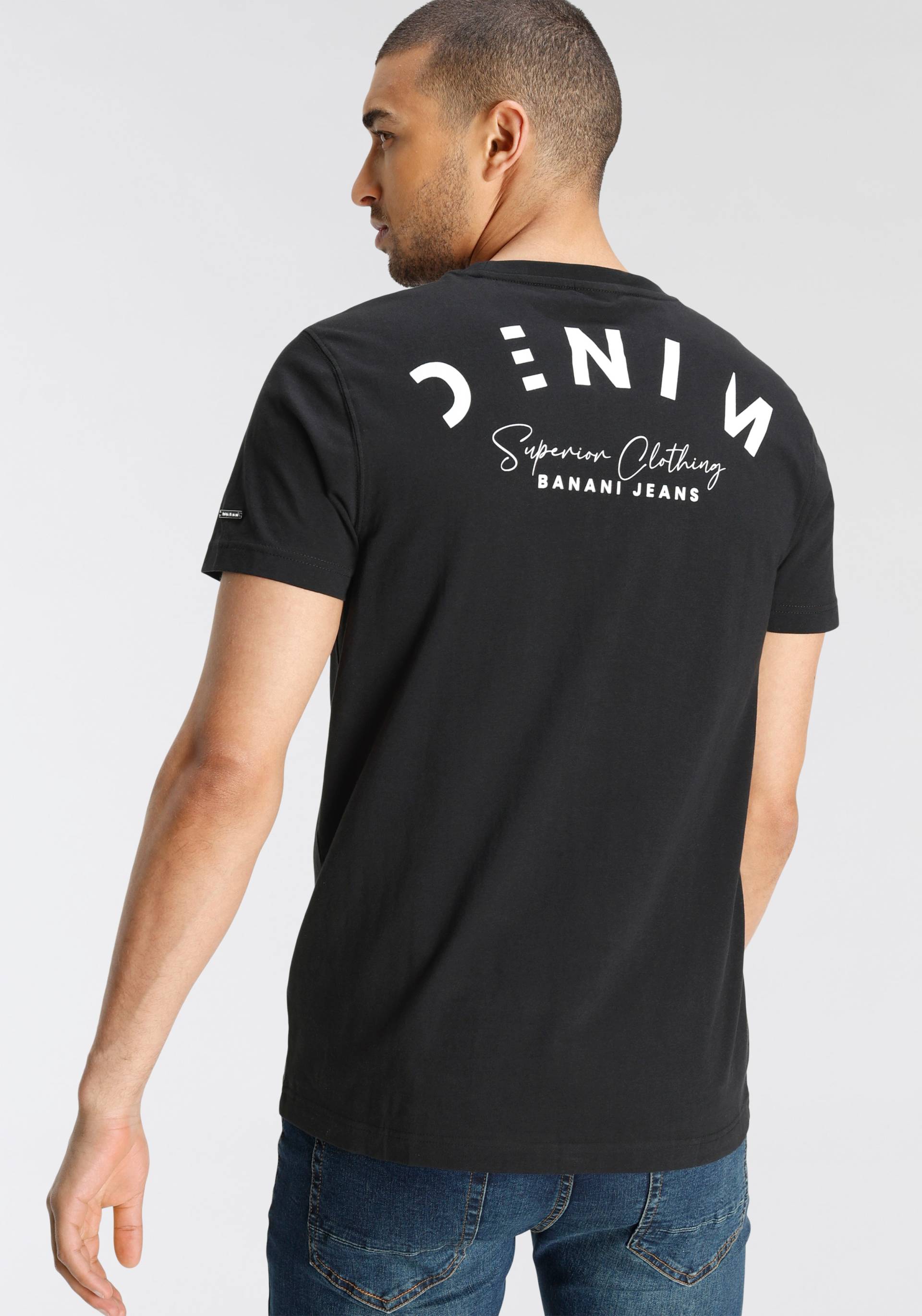 Bruno Banani T-Shirt, schmal geschnitten, mit Print, Rundhalsausschnitt, aus Baumwolle Bruno Banani T-Shirt, schmal geschnitten, mit Print, Rundhalsausschnitt, aus Baumwolle von Bruno Banani