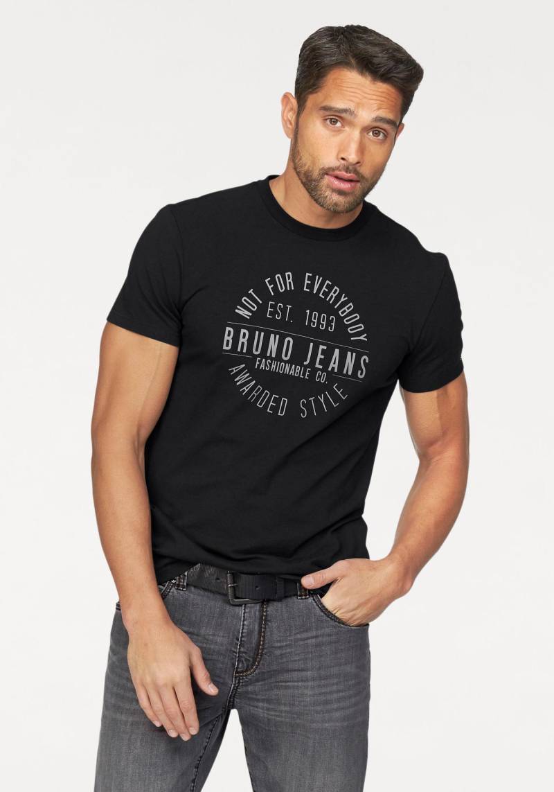 Bruno Banani T-Shirt, Kurzarm, schmal geschnitten, bedruckt, aus Baumwollmischung von Bruno Banani