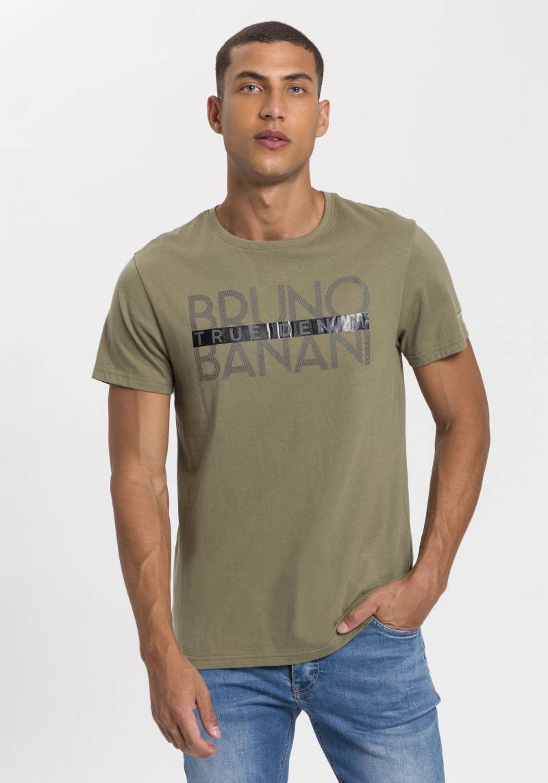 Bruno Banani T-Shirt, kurzärmelig, schmal geschnitten, bedruckt, aus Baumwolle von Bruno Banani