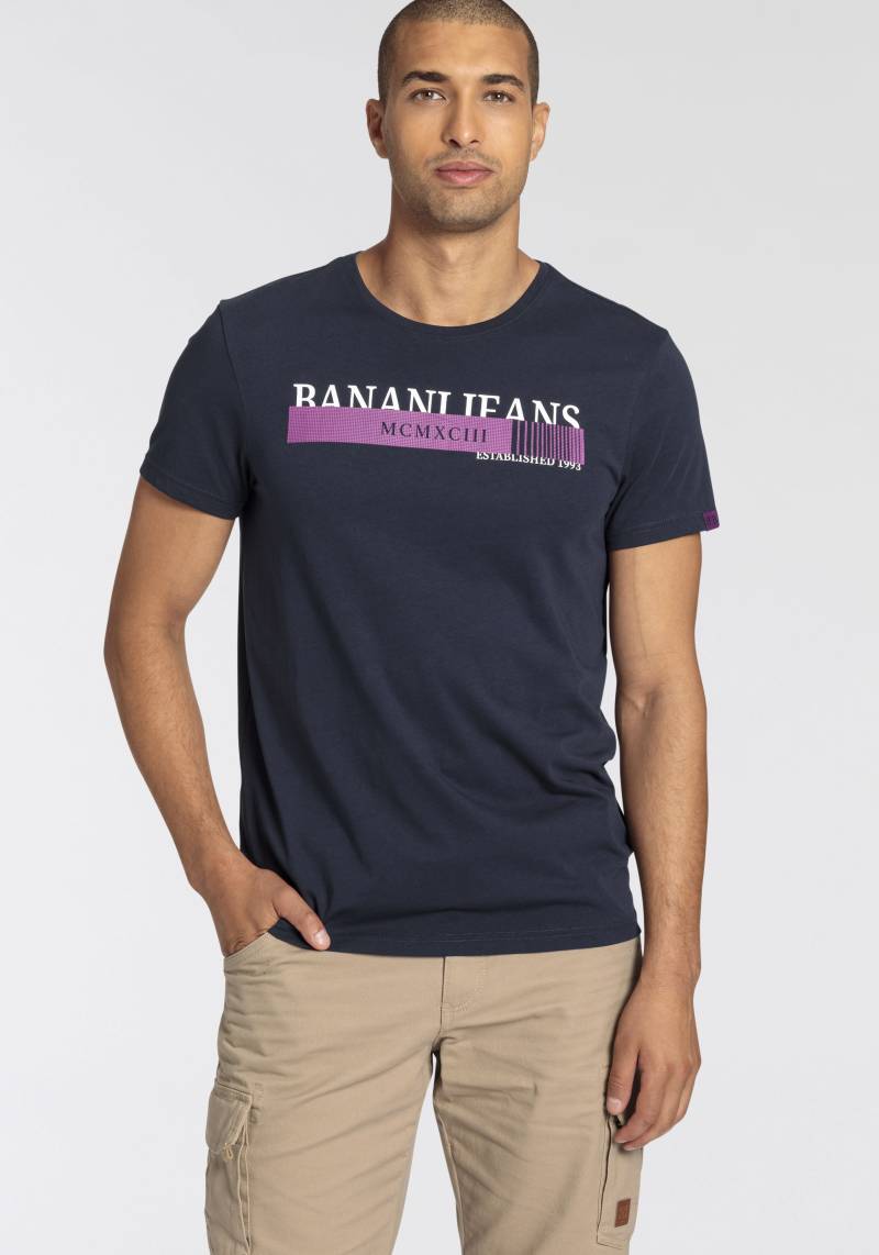 Bruno Banani T-Shirt, kurze Ärmel, schmale Passform, bedruckt, Rundhalsausschnitt von Bruno Banani