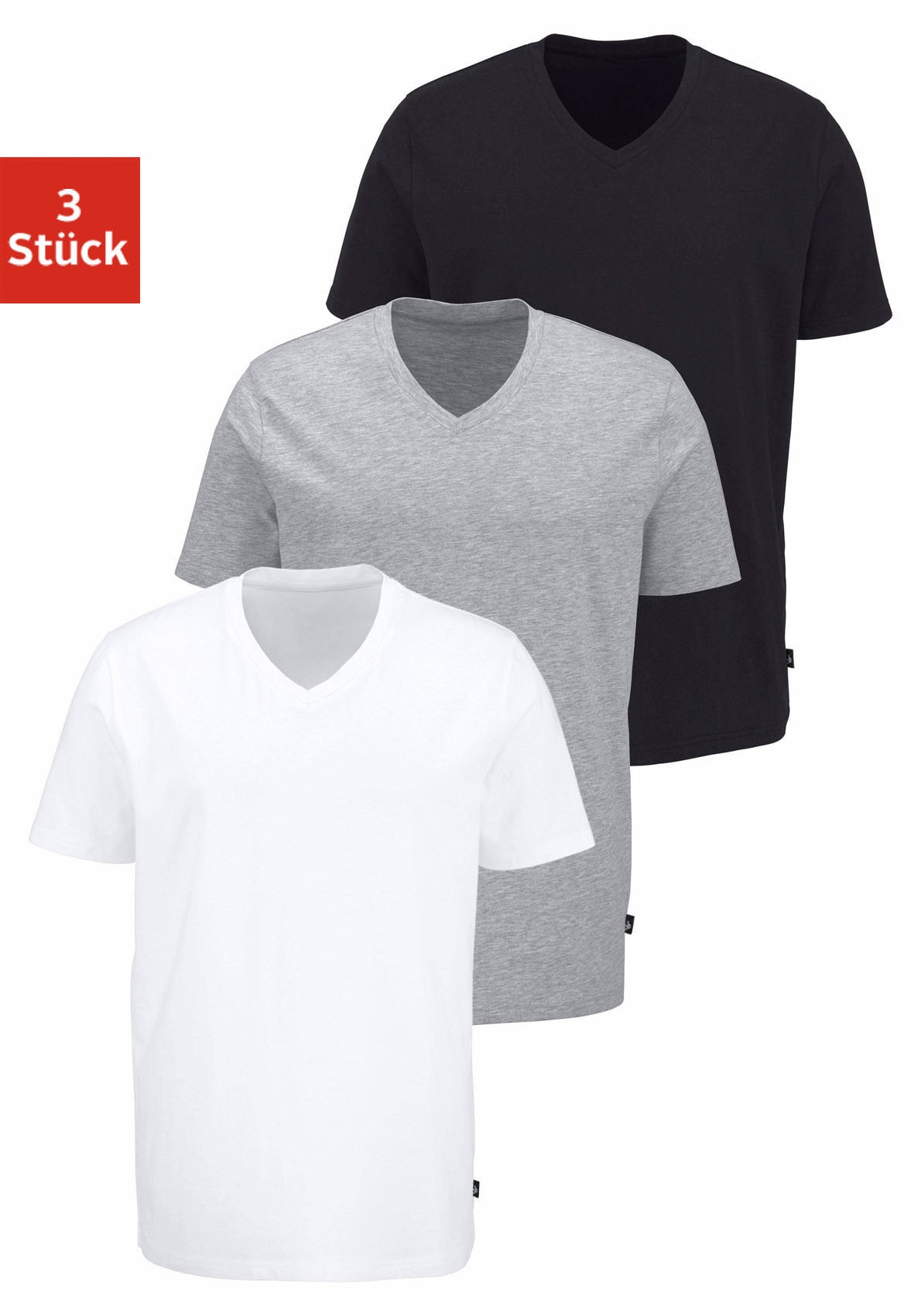 Bruno Banani T-Shirt, mit V-Ausschnitt, perfekte Passform, aus elastischer Baumwolle Bruno Banani T-Shirt, mit V-Ausschnitt, perfekte Passform, aus elastischer Baumwolle von Bruno Banani