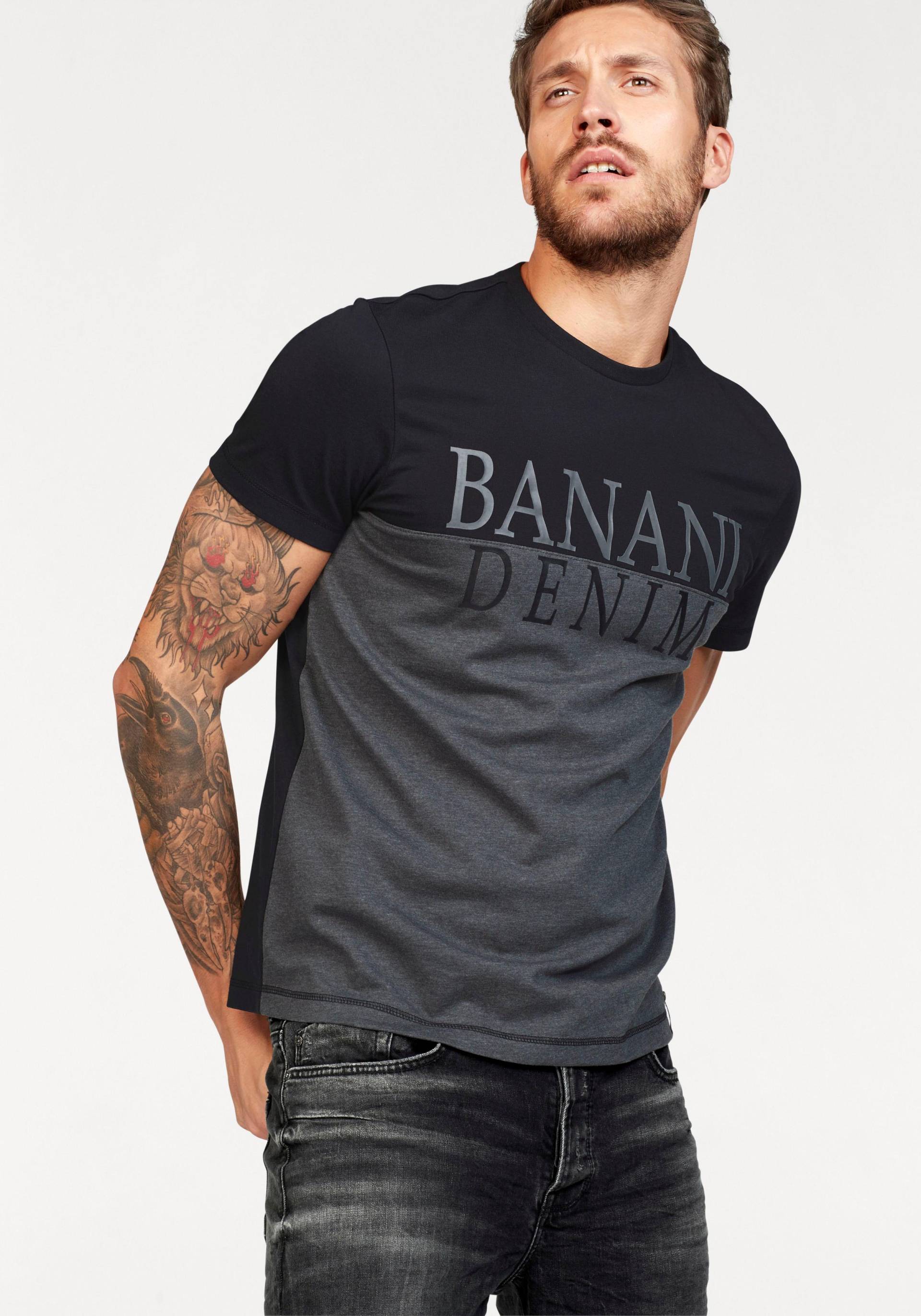 Bruno Banani T-Shirt, kurzärmelig, schmal geschnitten, Casual-Stil, aus Baumwolle von Bruno Banani