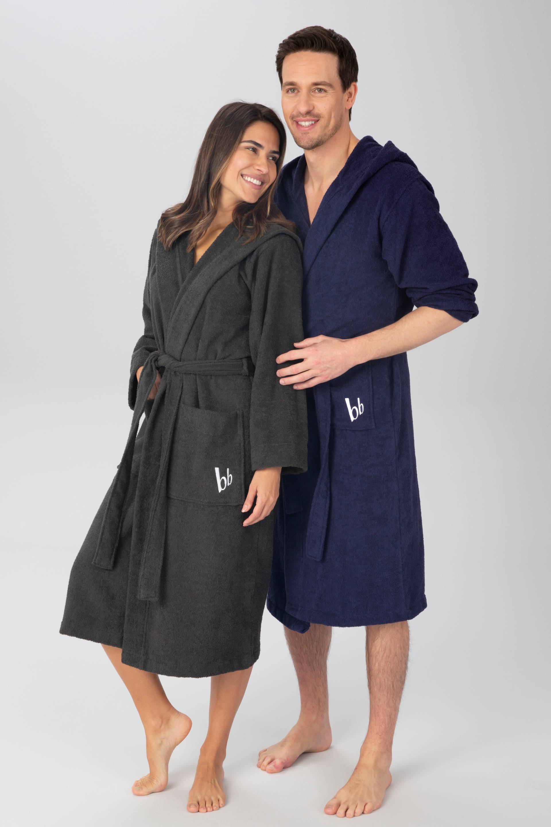 Bruno Banani Unisex-Bademantel »Robby, ideal für Sauna & Spa, Hotelbademantel, Morgenmantel«, (1 St.), Damen & Herren Bademäntel, Baumwolle, mit Taschen, Reise, Sauna, S-3XL von Bruno Banani