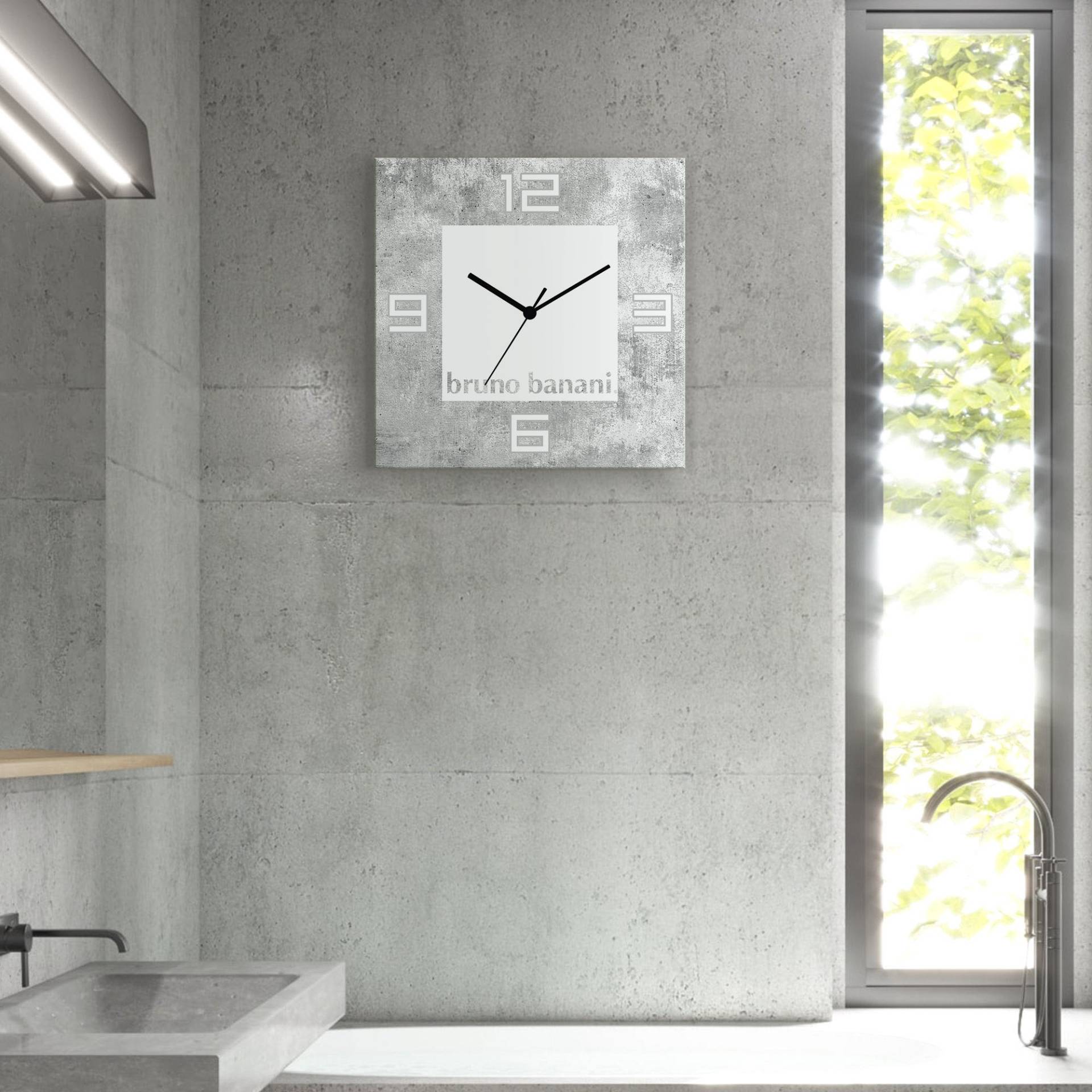 Bruno Banani Wanduhr »Beton auf Alu«, analog, 30 cm Bruno Banani Wanduhr »Beton auf Alu«, analog, 30 cm von Bruno Banani