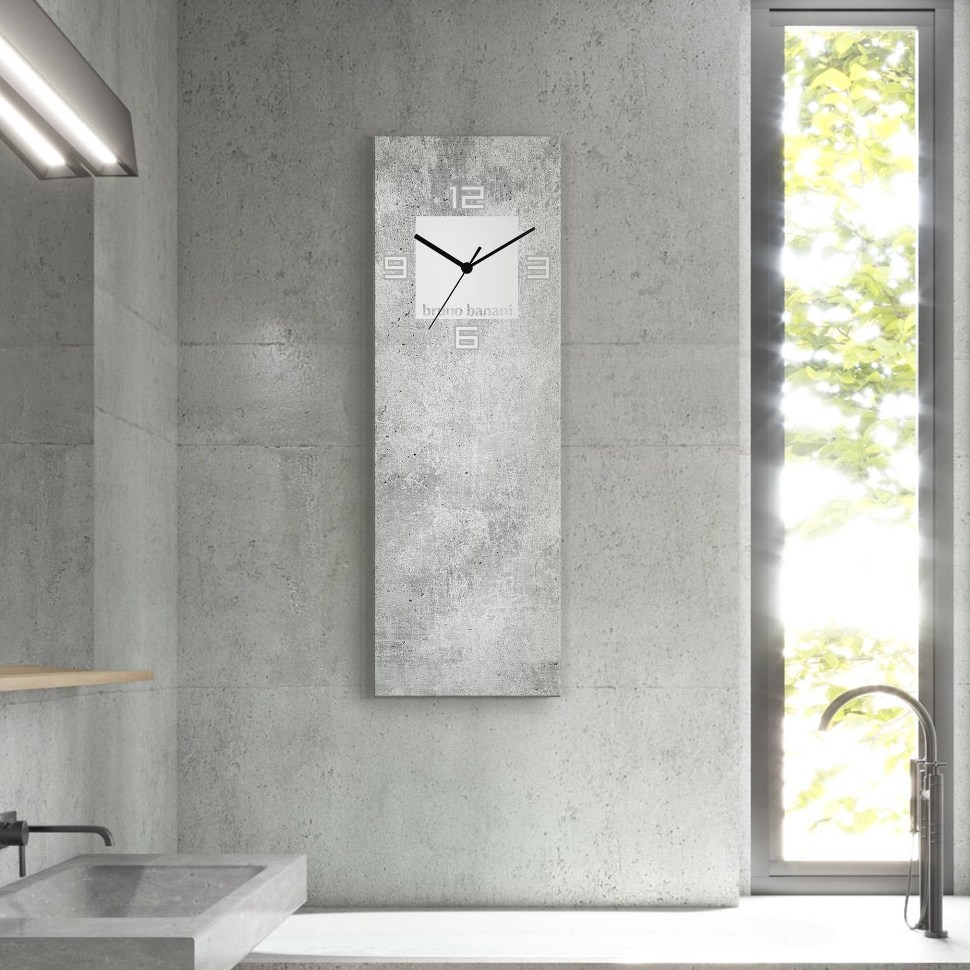 Bruno Banani Wanduhr »Beton auf Glas«, analog, 20 cm Bruno Banani Wanduhr »Beton auf Glas«, analog, 20 cm von Bruno Banani