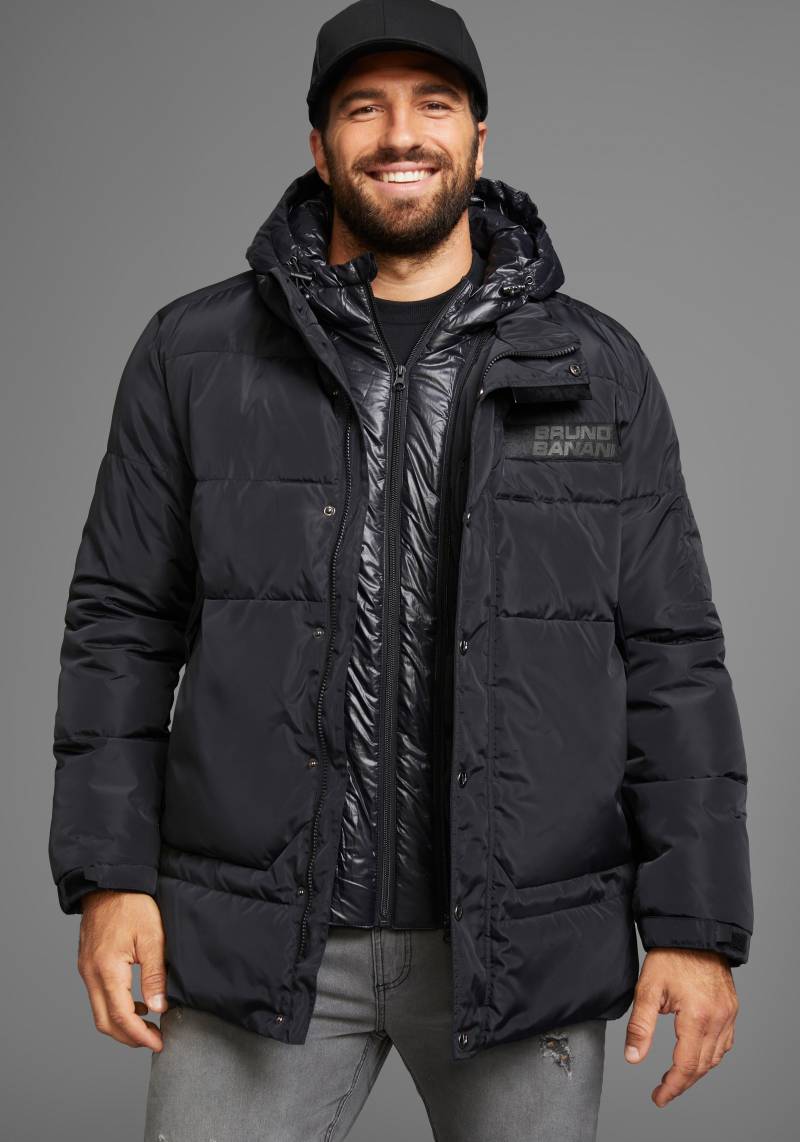 Bruno Banani Winterjacke, mit Kapuze, wärmendes Material, hochschliessender Kragen, verstellbare Kapuze von Bruno Banani