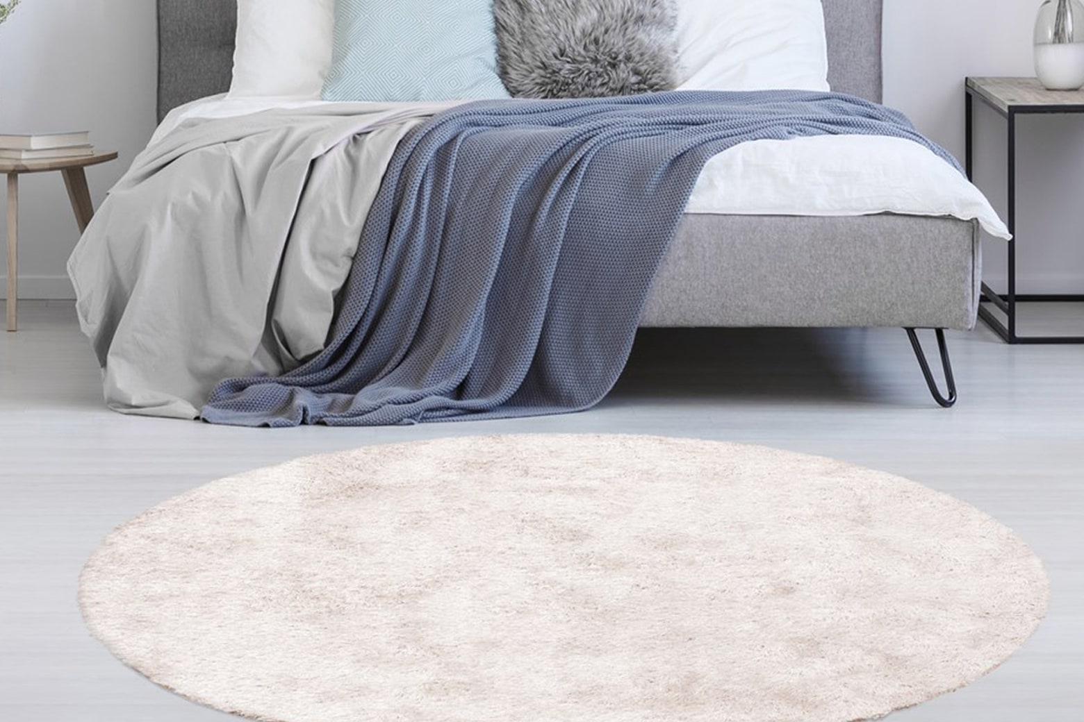 Bruno Banani Hochflor-Teppich »Alga«, rund, 40 mm Höhe, Uni-Farben, besonders weich und kuschelig von Bruno Banani