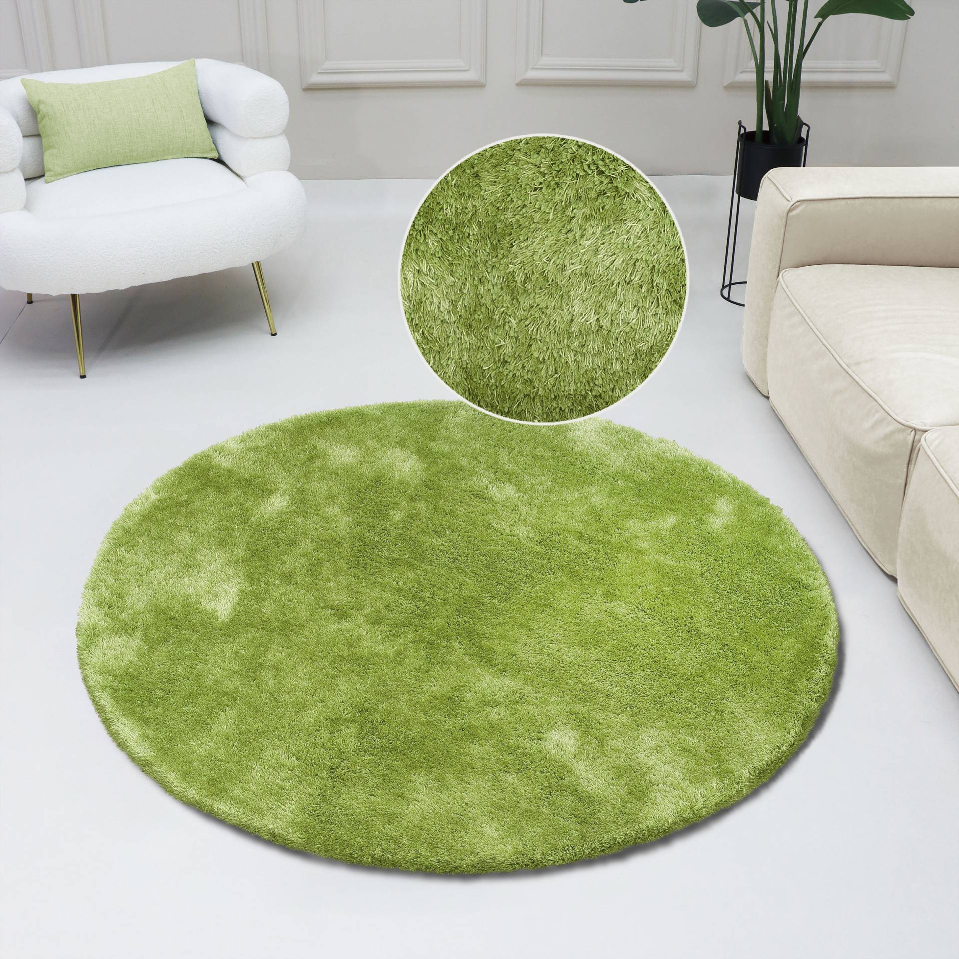 Bruno Banani Hochflor-Teppich »Dana Teppich, Kundenliebling«, rund, 30 mm Höhe, unifarben, Mikrofaser Teppiche, Wohnzimmer, Schlafzimmer, Esszimmer Bruno Banani Hochflor-Teppich »Dana Teppich, Kundenliebling«, rund, 30 mm Höhe, unifarben, Mikrofaser Teppiche, Wohnzimmer, Schlafzimmer, Esszimmer von Bruno Banani