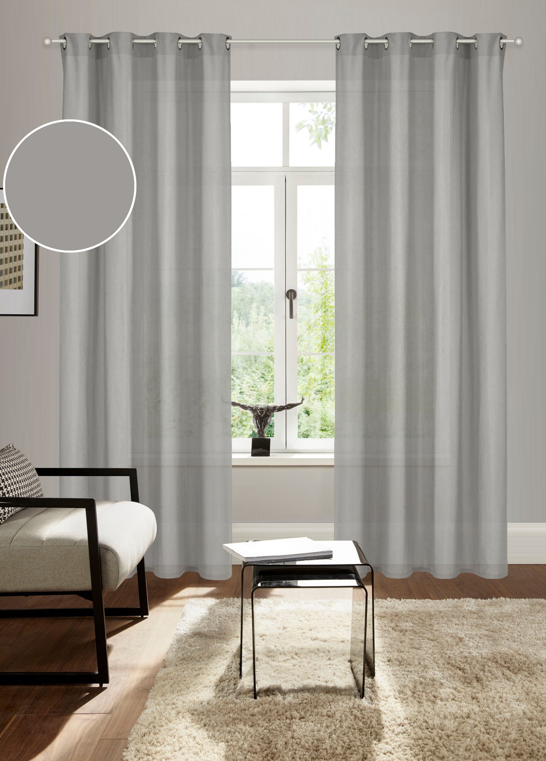 Bruno Banani Vorhang »Lagan«, (2 St.), 2-er Set, gewebt, Microfaser, versch. Grössen, einfarbig, Bestseller Bruno Banani Vorhang »Lagan«, (2 St.), 2-er Set, gewebt, Microfaser, versch. Grössen, einfarbig, Bestseller von Bruno Banani