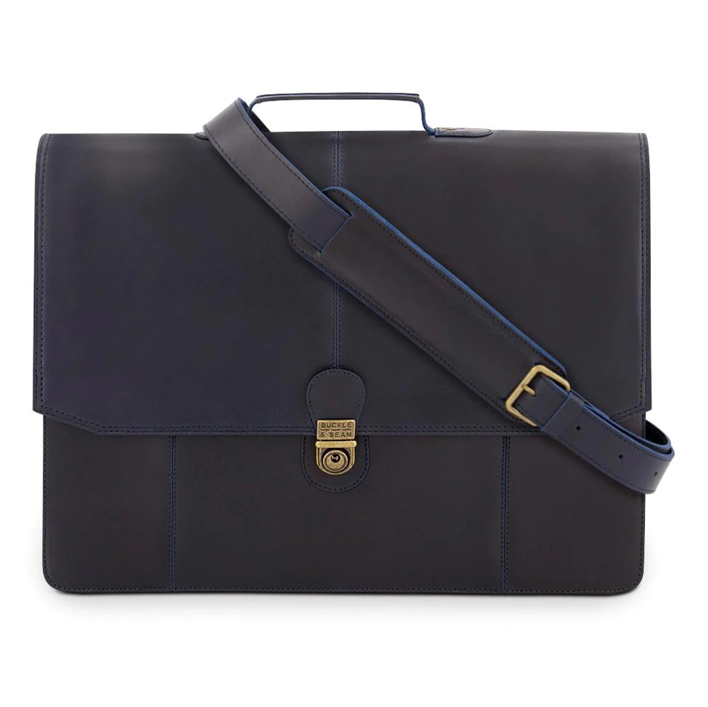 Aktentasche Sierra Schwarzblau Stripes Aktentasche Sierra Schwarzblau Stripes von Buckle & Seam