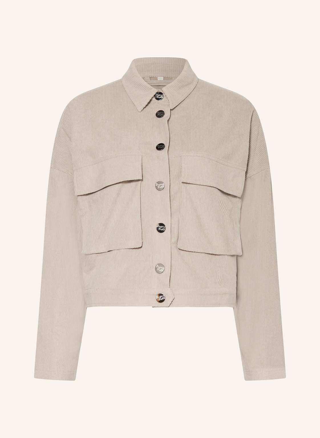 Buena Vista Cropped-Overshirt Scarlett grau Buena Vista Cropped-Overshirt Scarlett grau von Buena Vista
