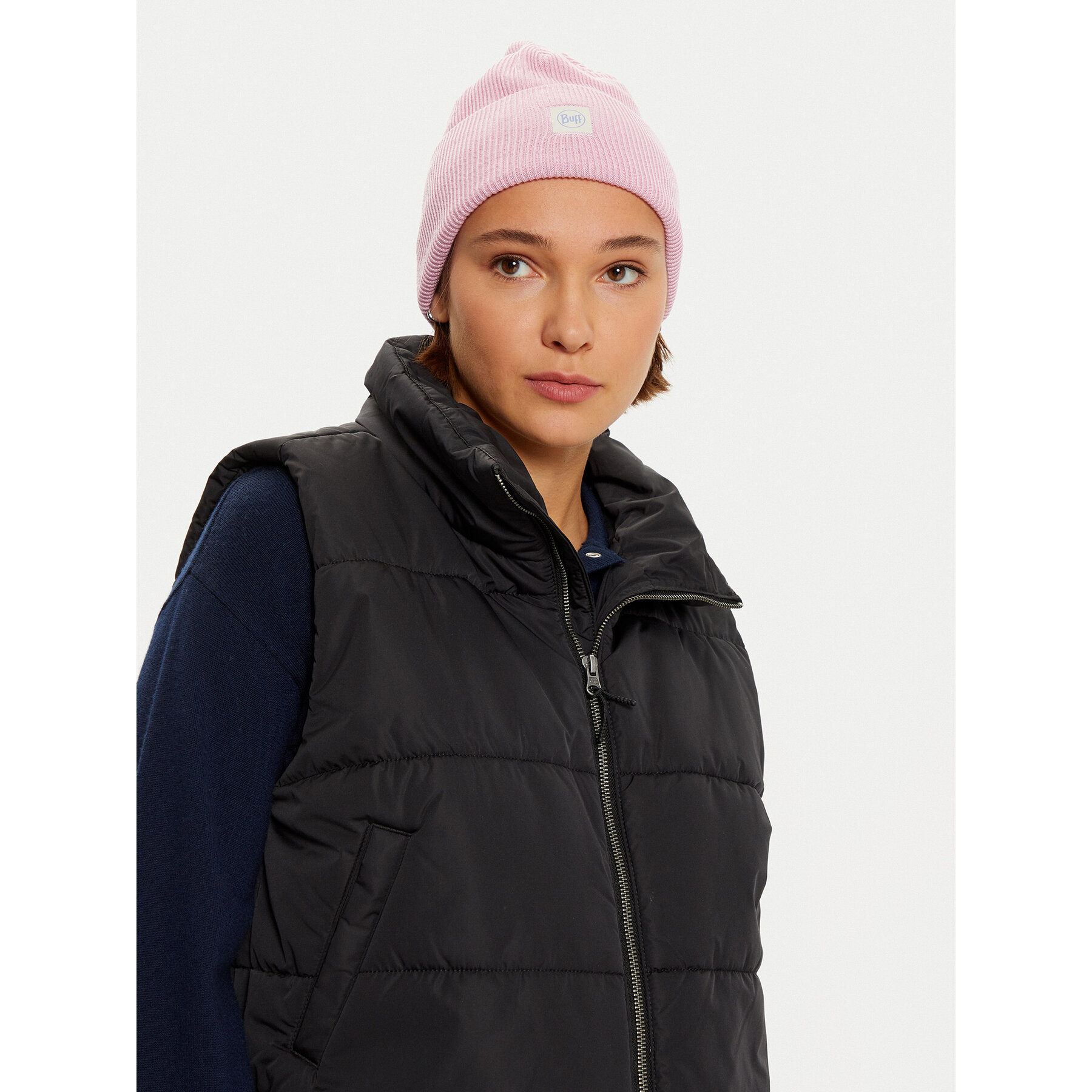 Mütze Buff Crossknit Beanie Camelia 132891.519.10 Rosa von Buff