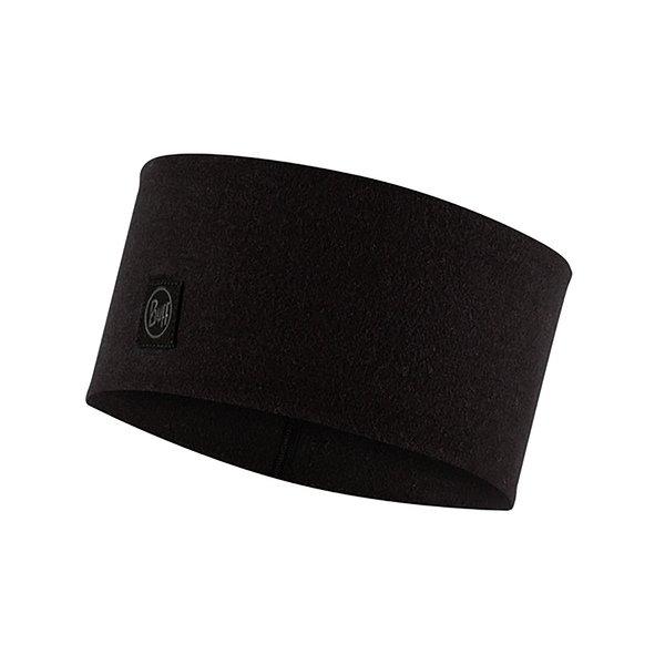 Buff - Stirnband, Merino Wide Headband Solid, One Size, Black von Buff