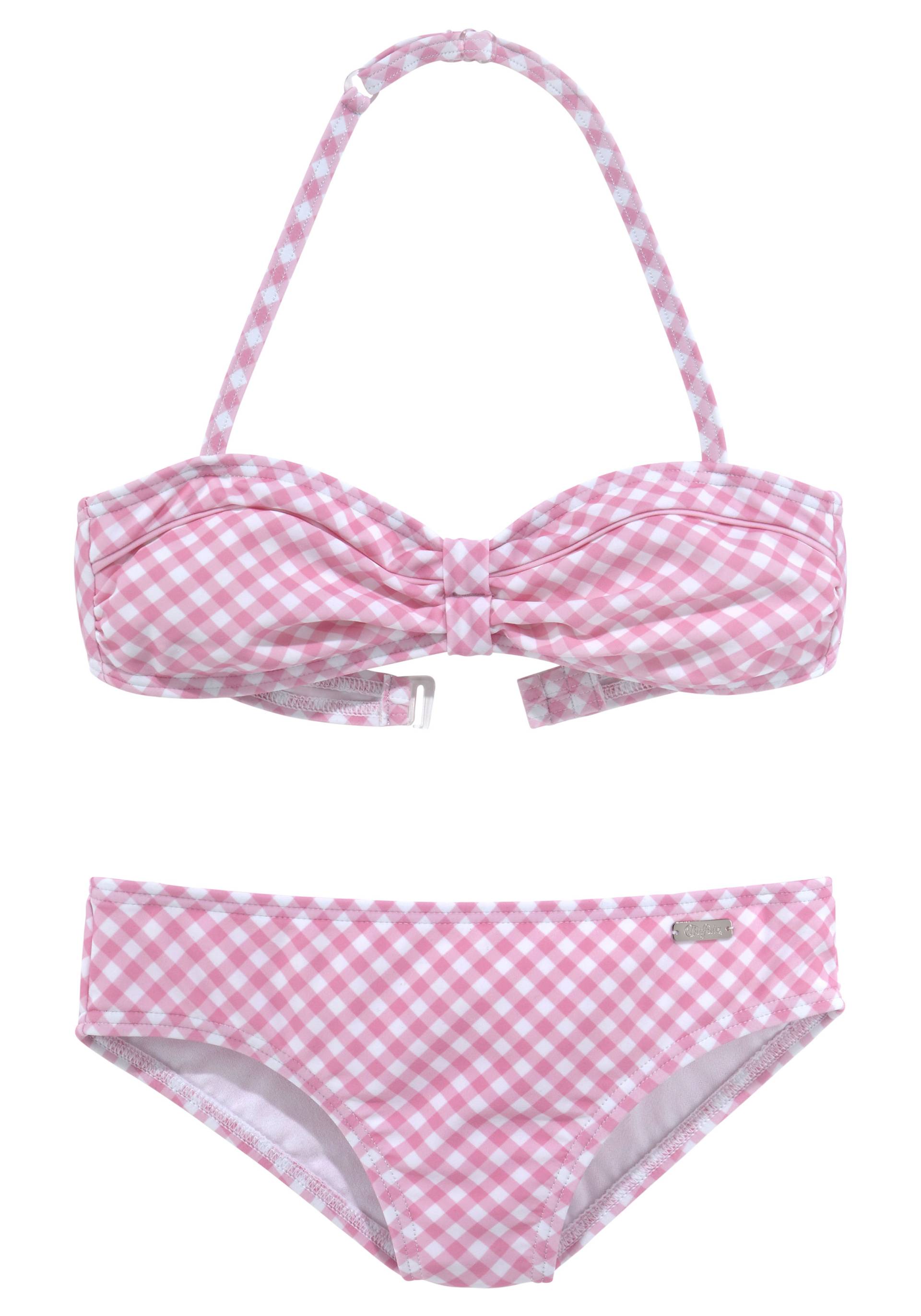 Buffalo Bandeau-Bikini »Karo Kids«, mit unifarbenen Details Buffalo Bandeau-Bikini »Karo Kids«, mit unifarbenen Details von Buffalo