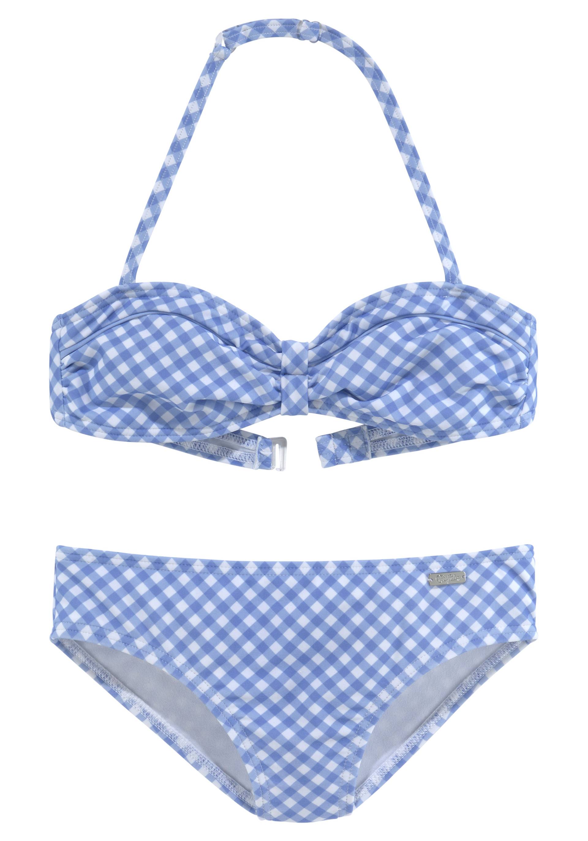 Buffalo Bandeau-Bikini »Karo Kids«, mit unifarbenen Details Buffalo Bandeau-Bikini »Karo Kids«, mit unifarbenen Details von Buffalo