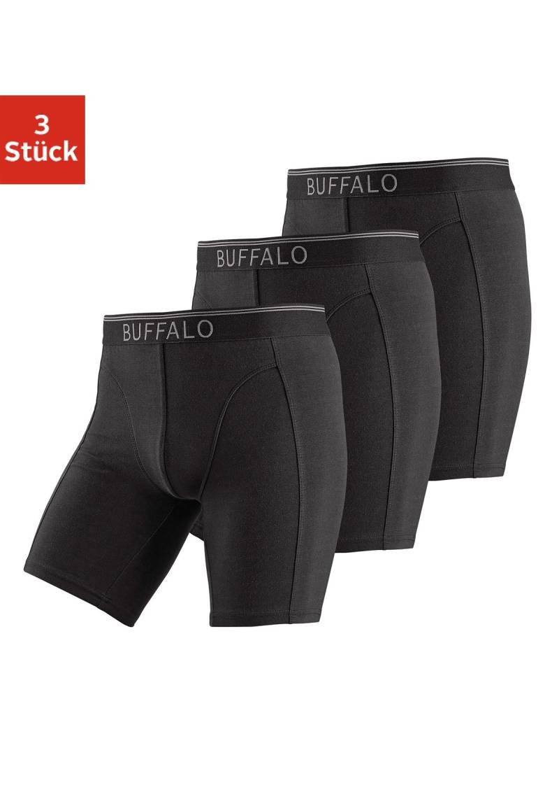 Buffalo Boxer, (Packung, 3 St.), in langer Form ideal auch für Sport und Trekking von Buffalo