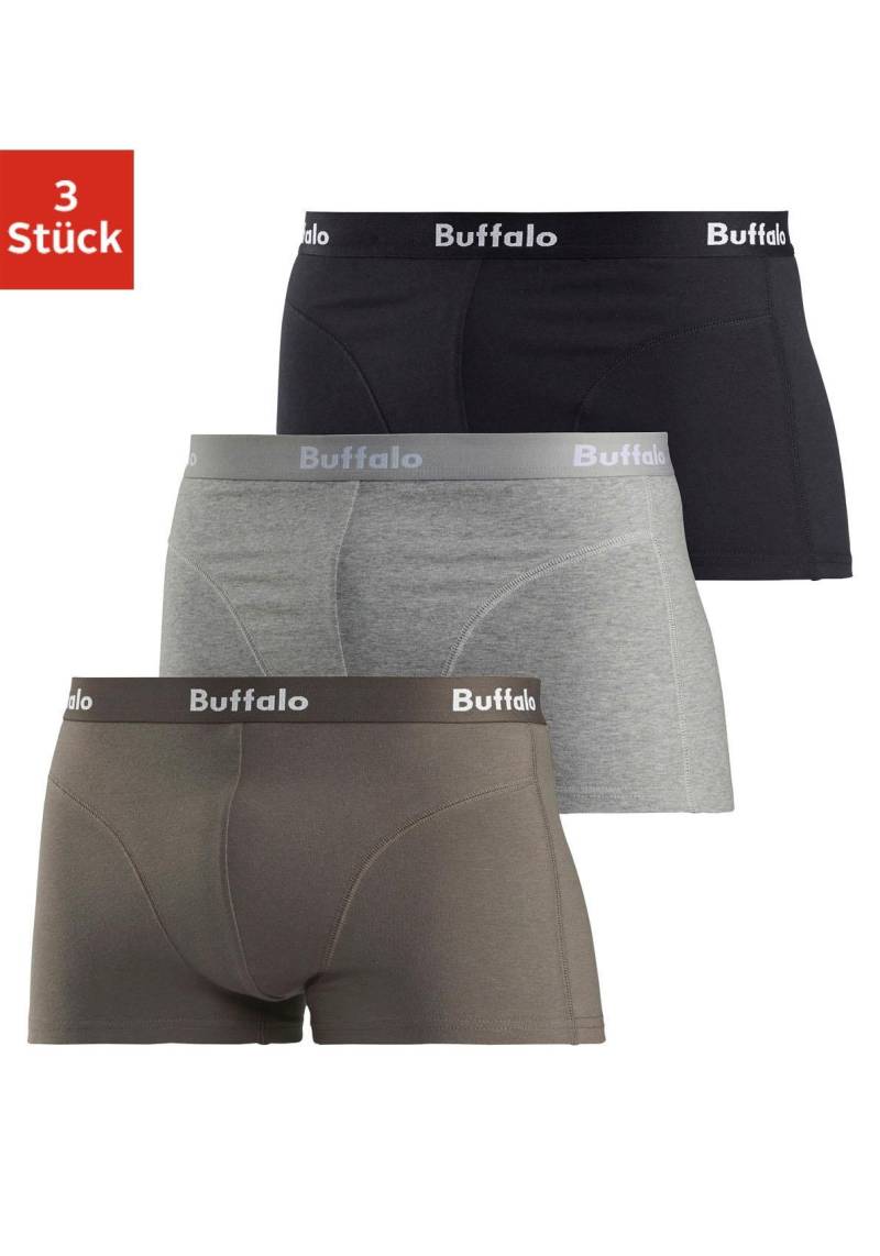 Buffalo Hipster, (Packung, 3 St.), knapp sitzende Boxershorts aus Baumwollmischung von Buffalo