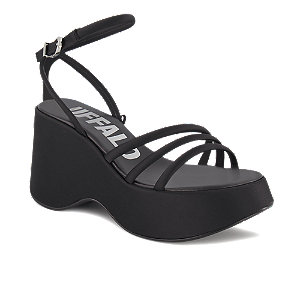 Buffalo Joy Damen Hohe Sandalette Schwarz von Buffalo