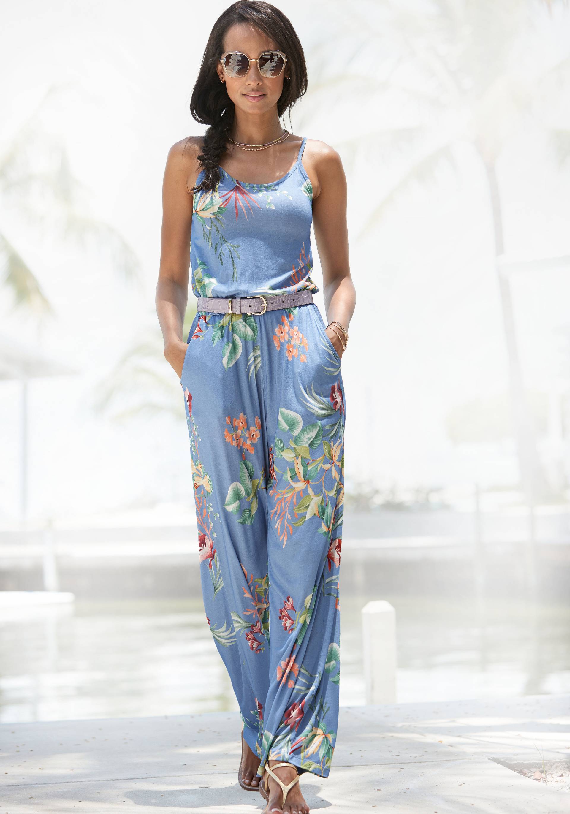 Buffalo Jumpsuit, mit Alloverdruck und Taschen, sommerlicher Jumpsuit von Buffalo