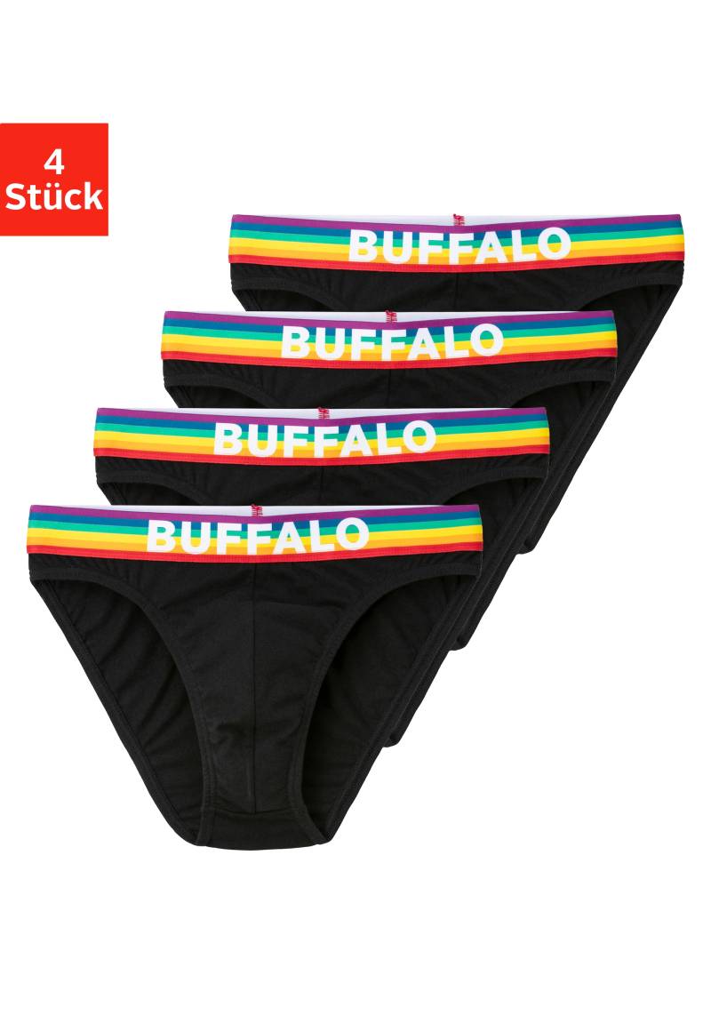 Buffalo Slip »PRIDE«, (Packung, 4 St.), Minislip mit Webbund in Regenbogenfarben von Buffalo