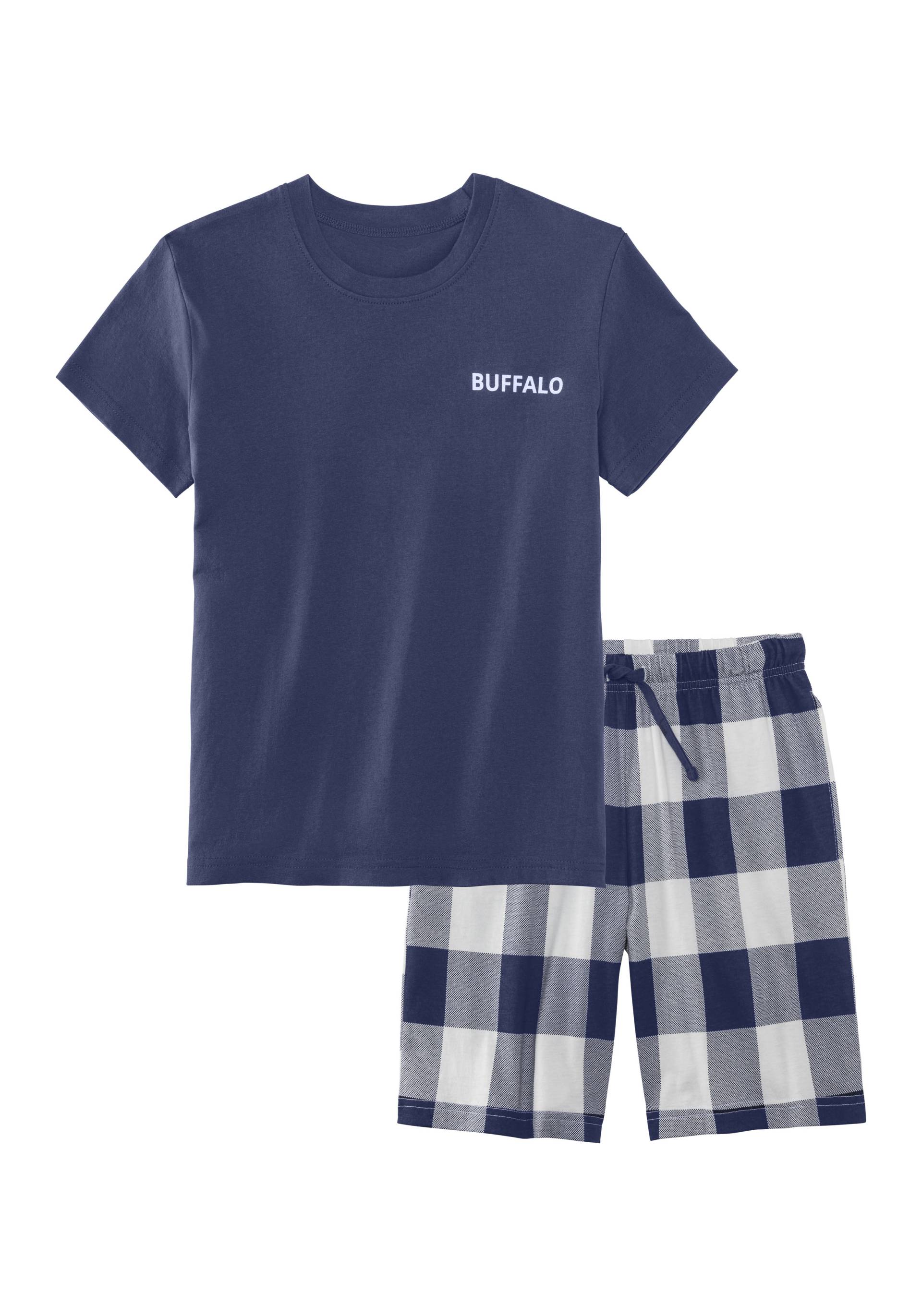 Buffalo Pyjama, (Packung, 2 tlg., 1 Stück), im coolen Karolook von Buffalo