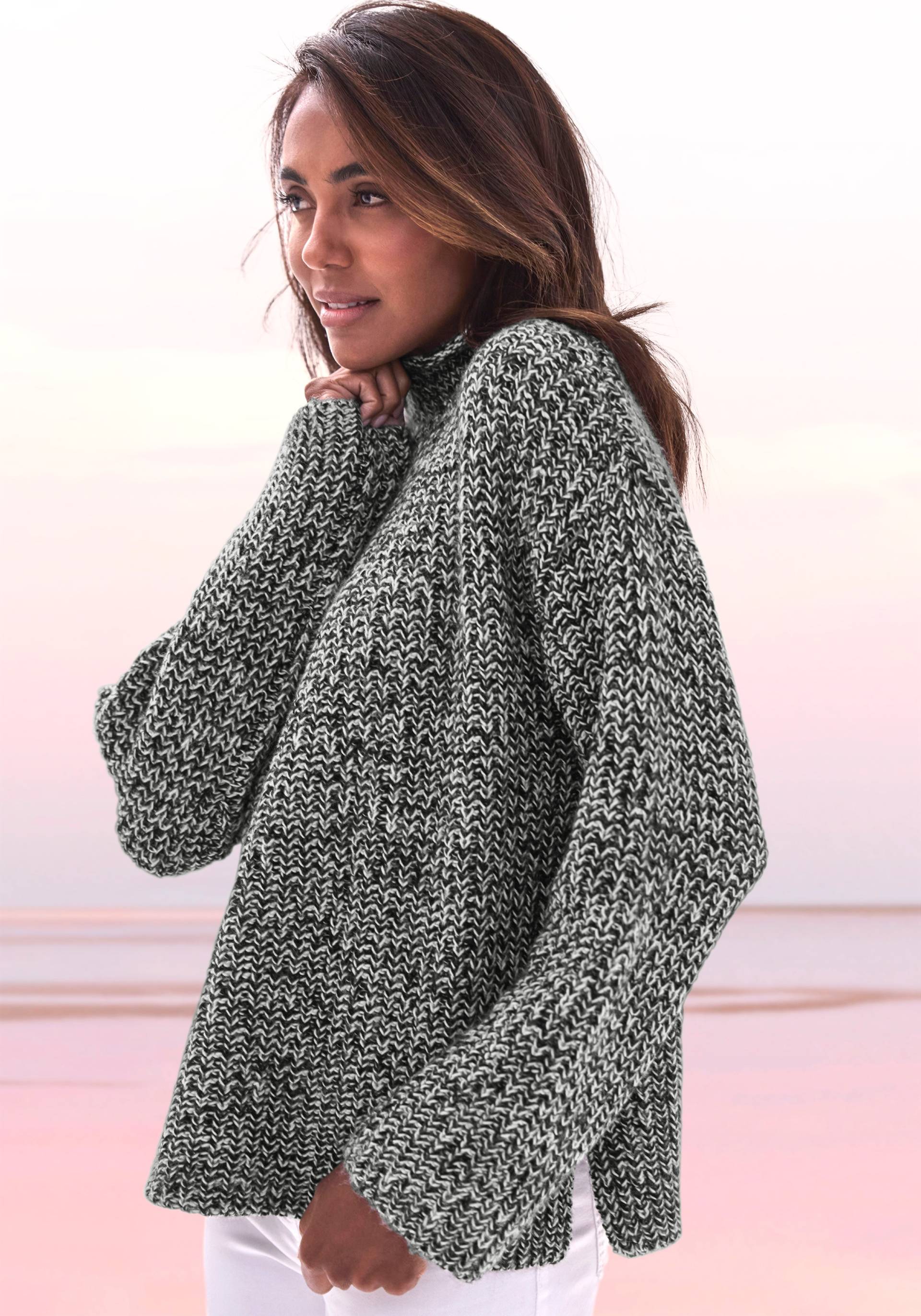Buffalo Stehkragenpullover, in Melange-Optik Buffalo Stehkragenpullover, in Melange-Optik von Buffalo