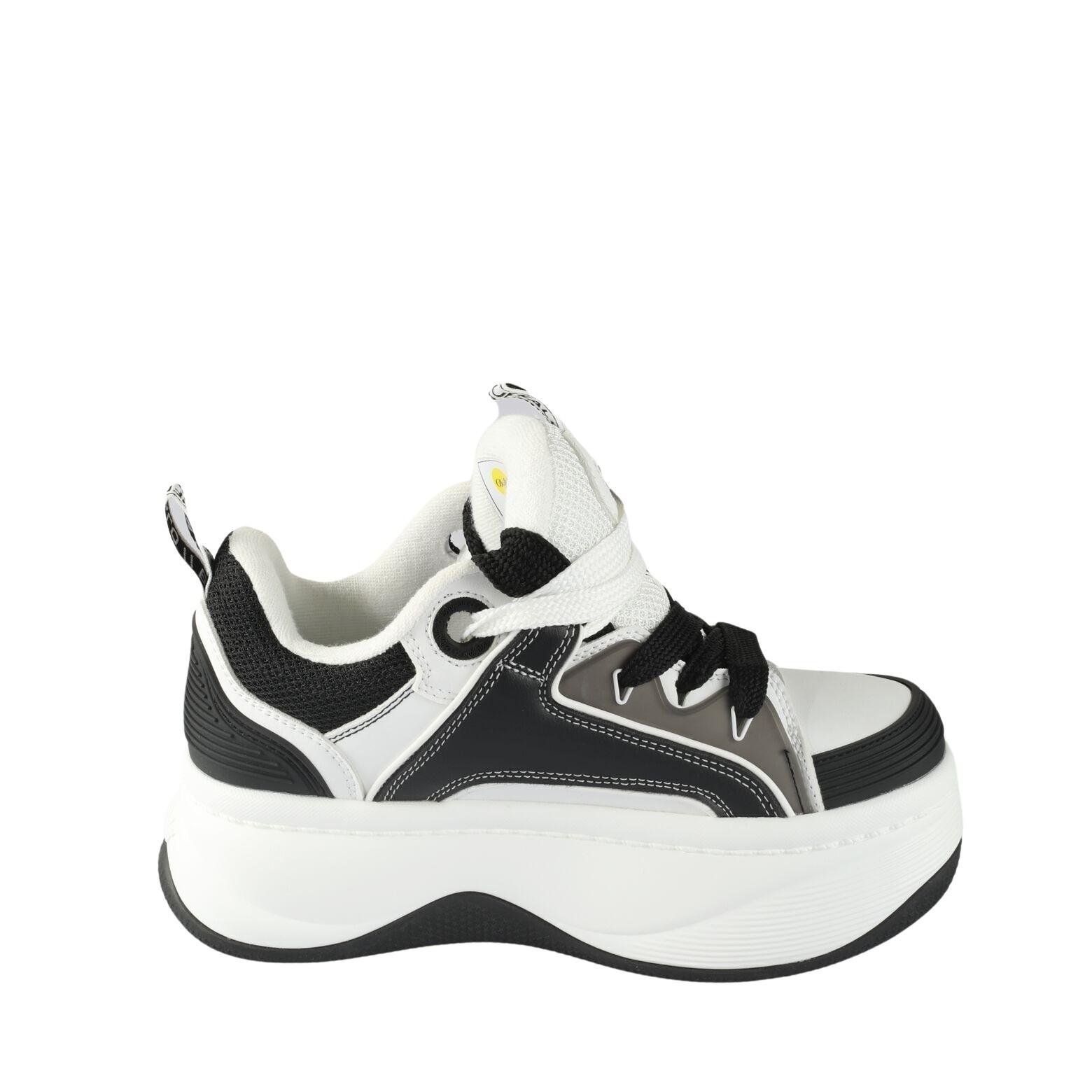 Buffalo - sneakers orcus vegan nappa, für Damen, Schwarz/Weiss, Größe 40 von Buffalo