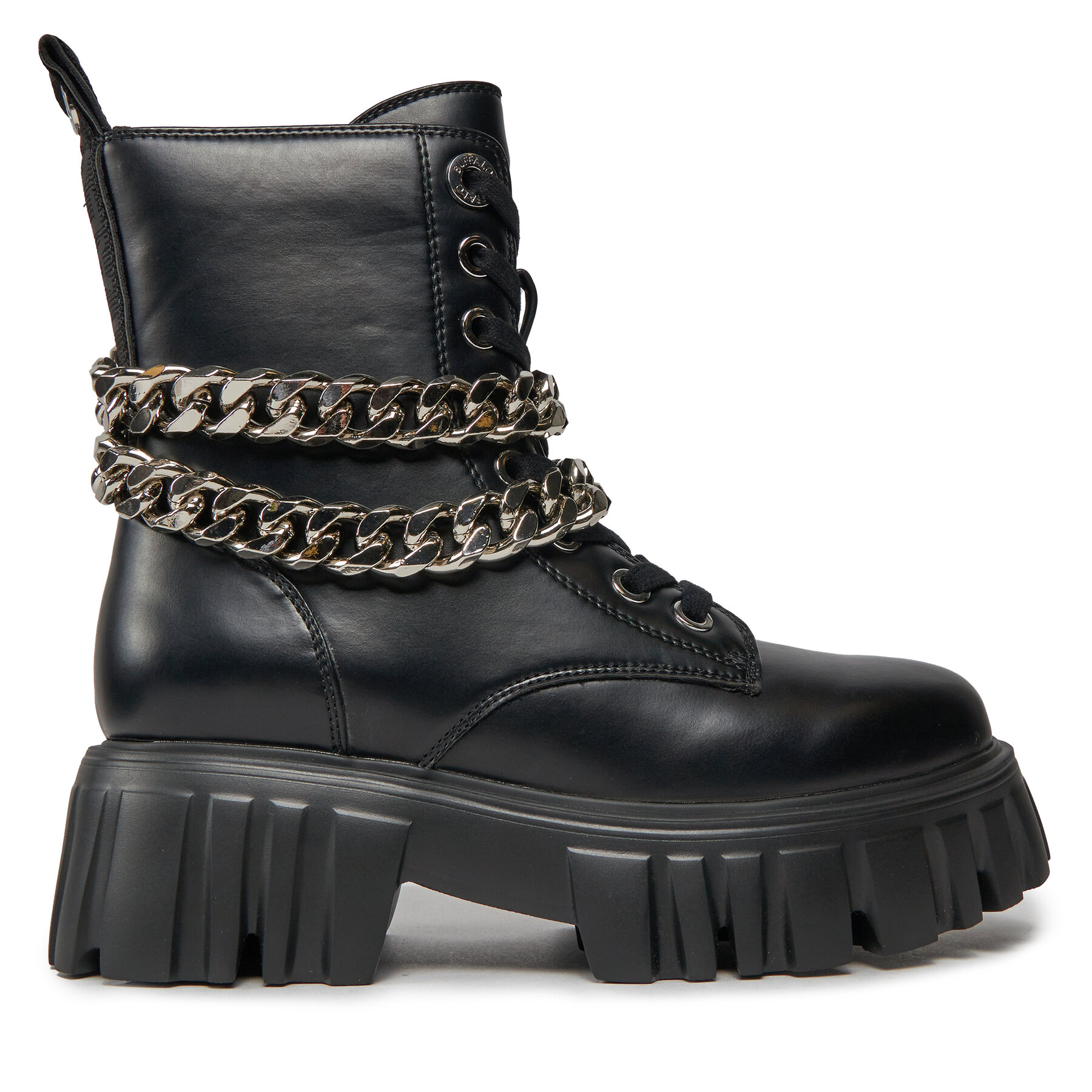 Stiefeletten Buffalo Lion Lace Up T-Chain 1622367 Schwarz von Buffalo