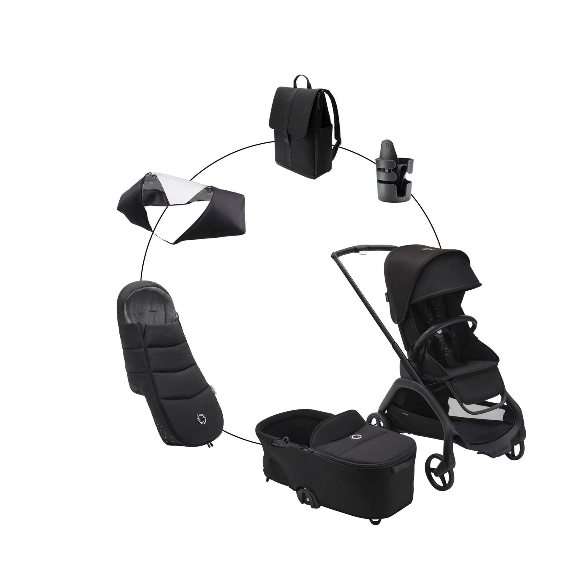 Kombikinderwagen Trio-Set inkl. Fußsack, Wickelrucksack Kombikinderwagen Trio-Set inkl. Fußsack, Wickelrucksack von Bugaboo