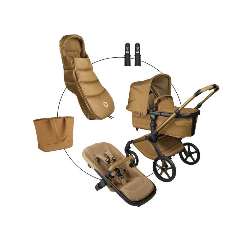 Kombikinderwagen Trio-Set inkl. Fußsack, Wickeltasche und Höhenadapter von Bugaboo